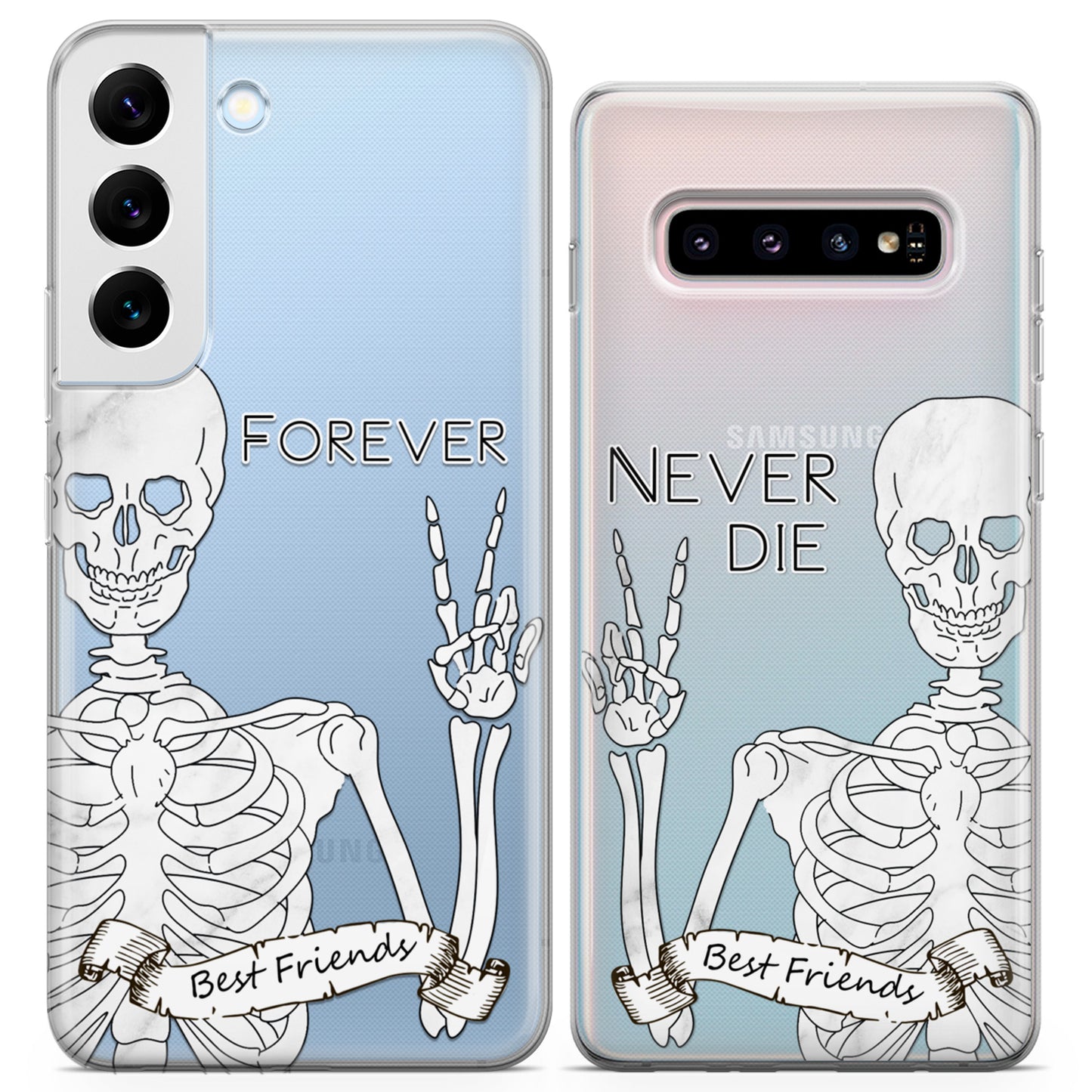 Cavka iPhone Couple Cases Skeletons Friends