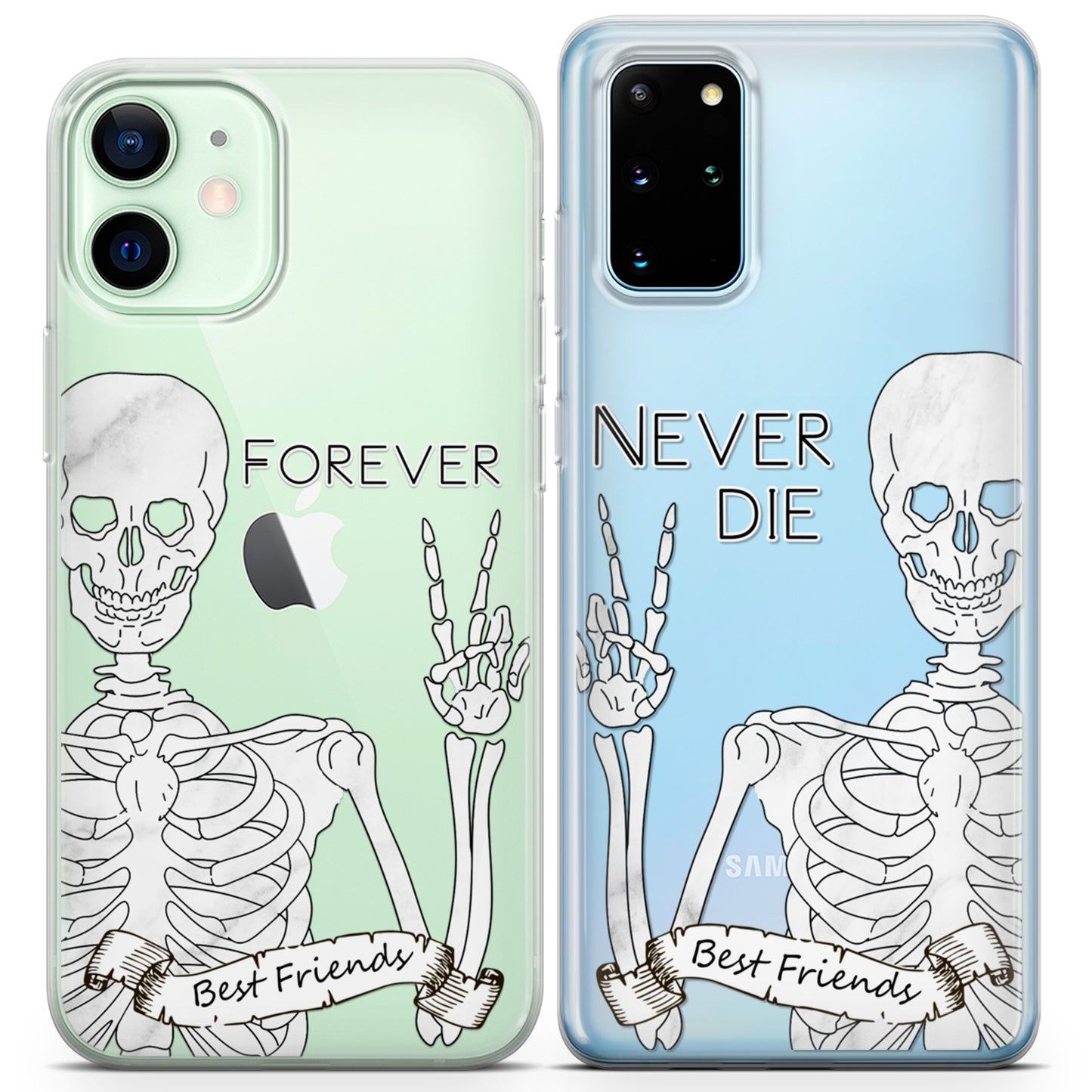 Cavka iPhone Couple Cases Skeletons Friends