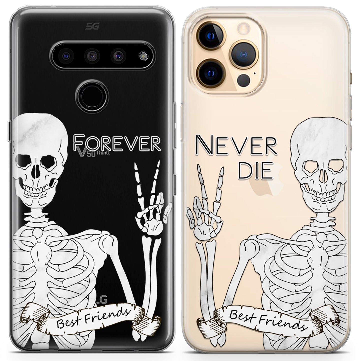 Cavka iPhone Couple Cases Skeletons Friends