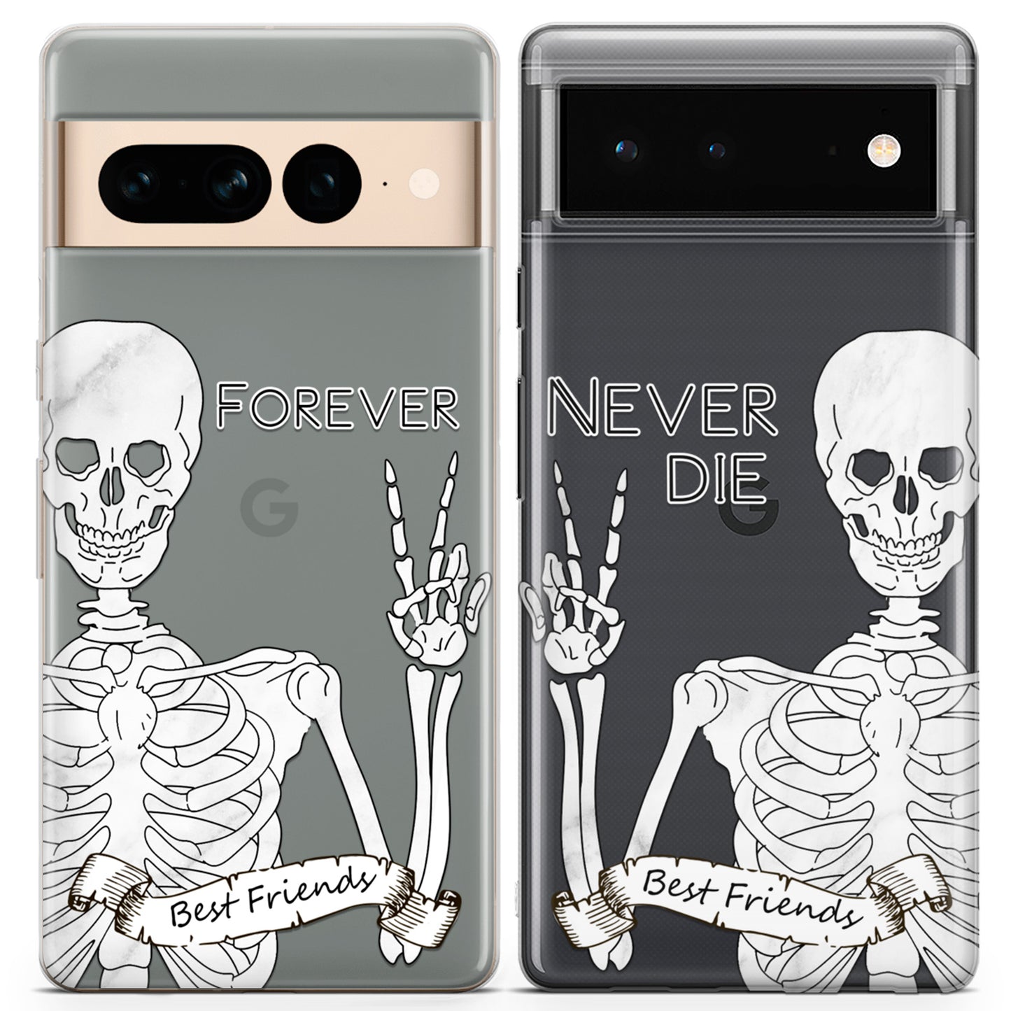 Cavka iPhone Couple Cases Skeletons Friends