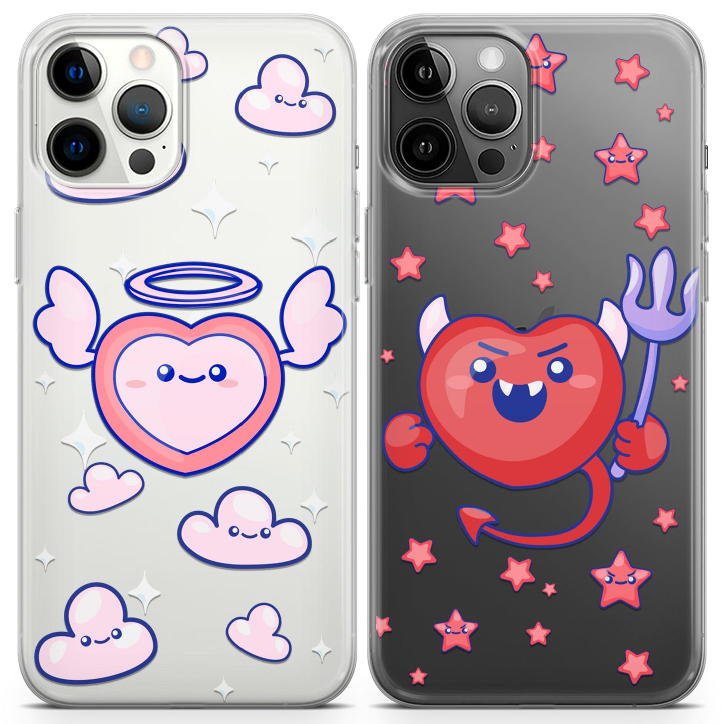 Cavka iPhone Couple Cases Angel and Devil Hearty