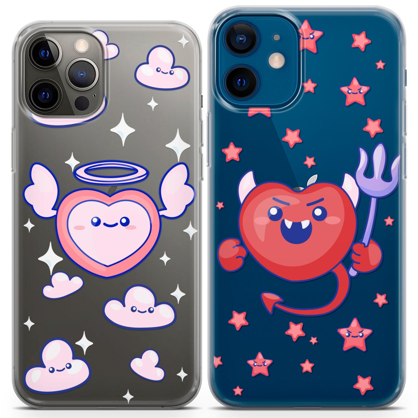 Cavka iPhone Couple Cases Angel and Devil Hearty