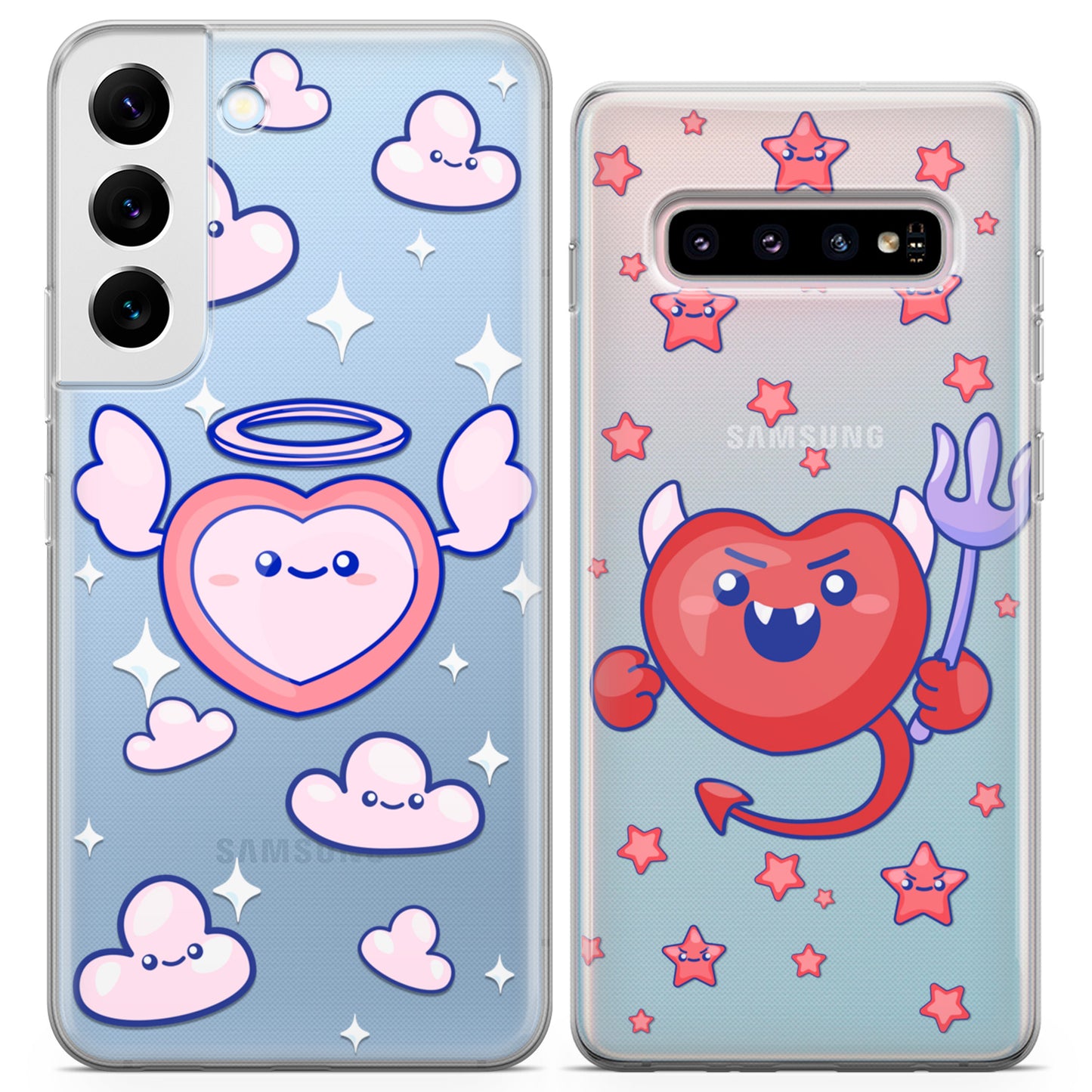 Cavka iPhone Couple Cases Angel and Devil Hearty