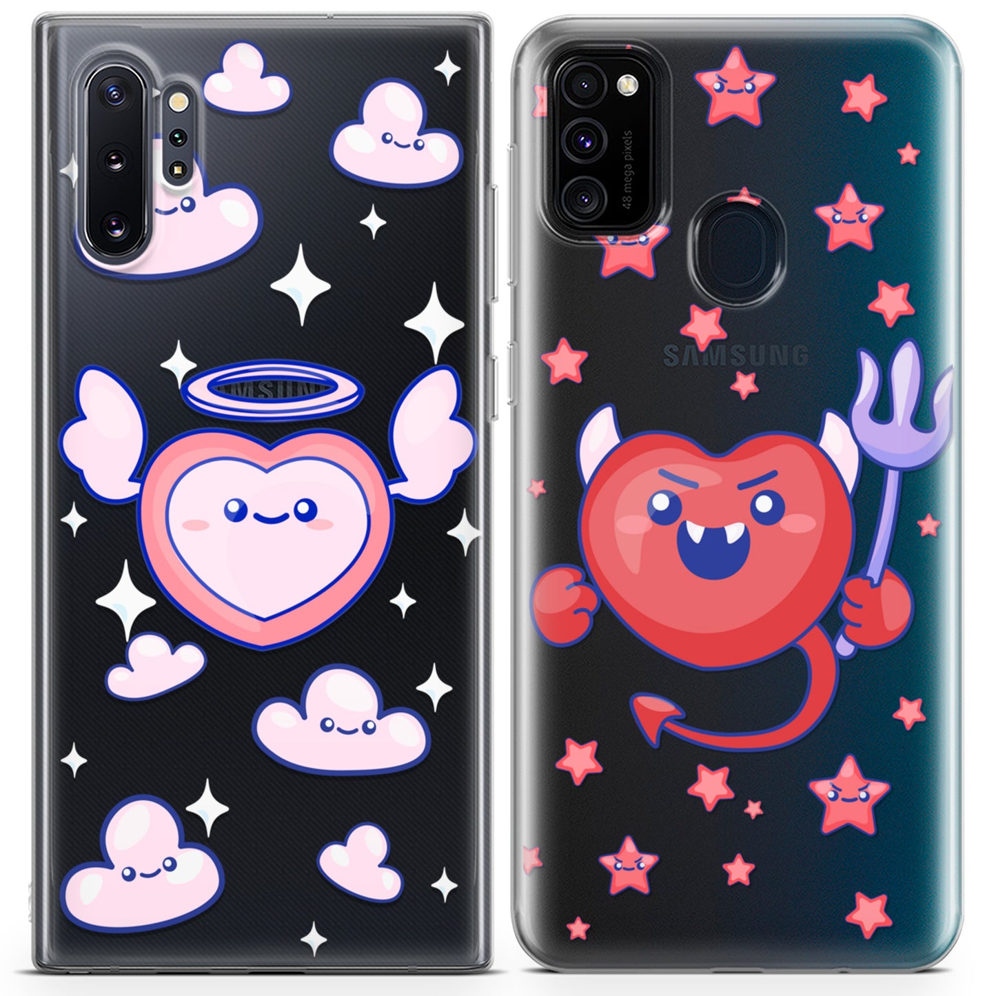 Cavka iPhone Couple Cases Angel and Devil Hearty