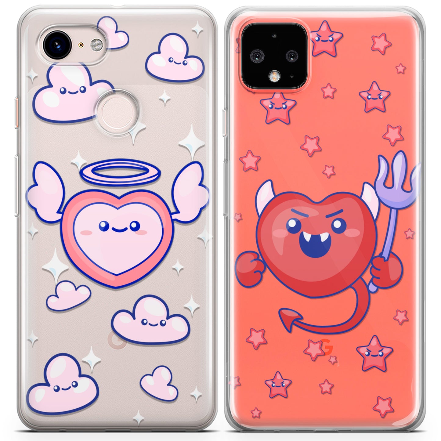 Cavka iPhone Couple Cases Angel and Devil Hearty