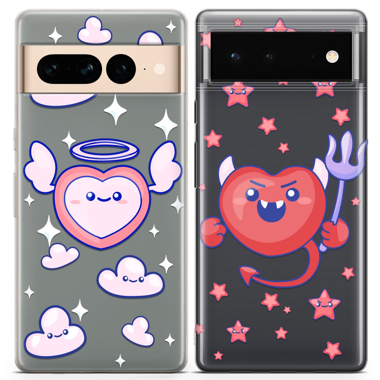 Cavka iPhone Couple Cases Angel and Devil Hearty