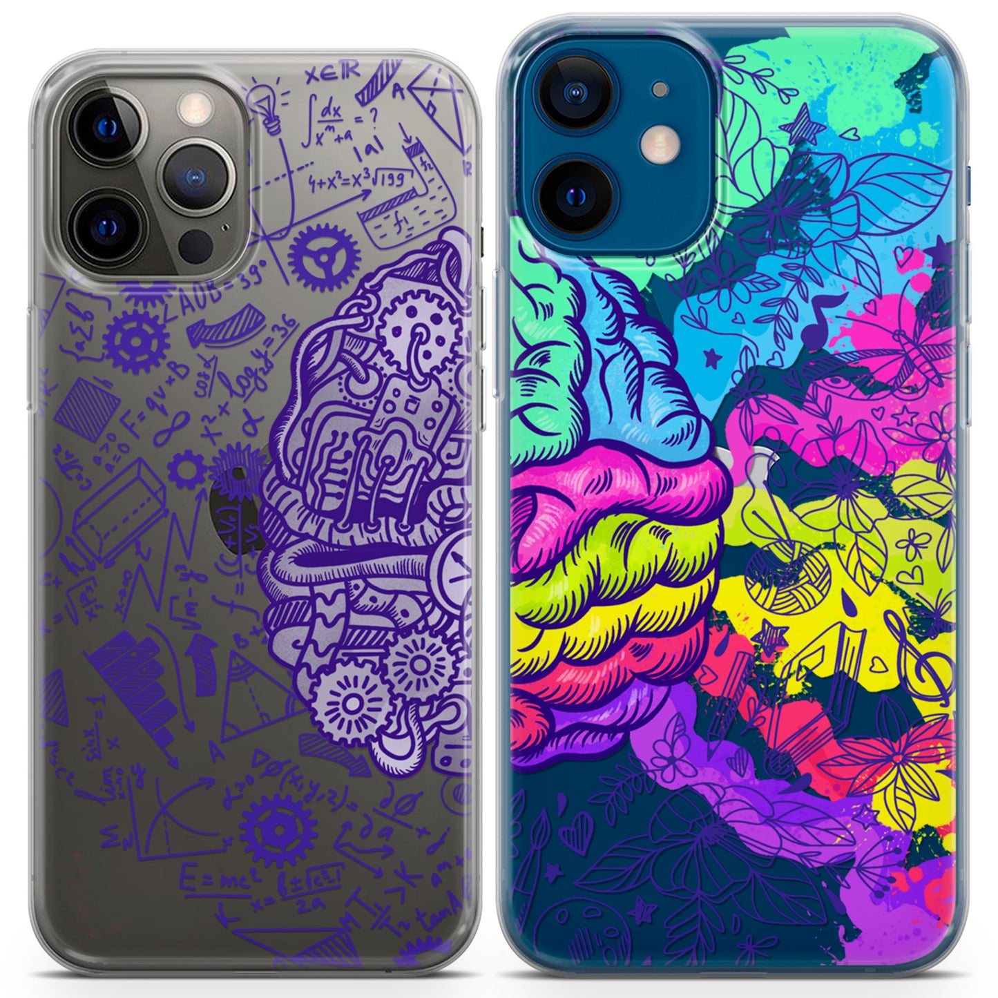 Cavka iPhone Couple Cases Brain Sides