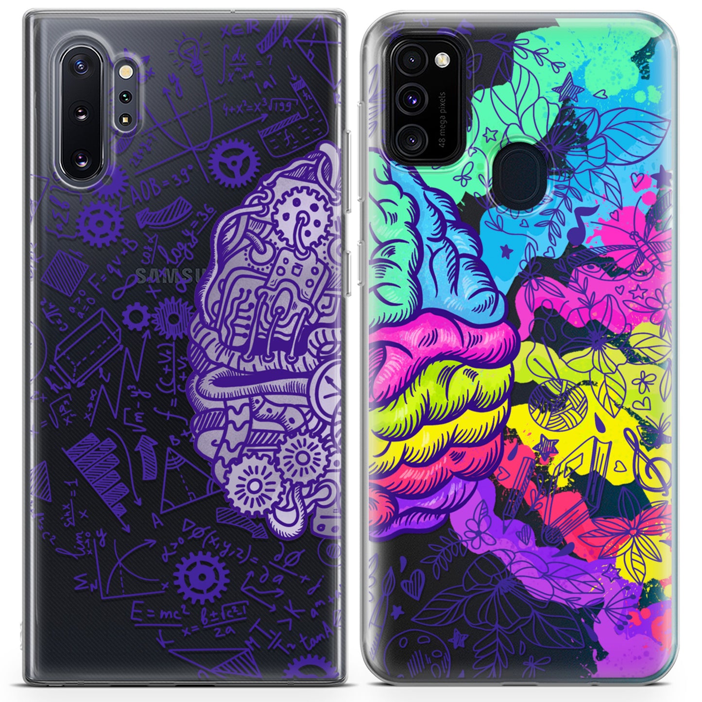 Cavka iPhone Couple Cases Brain Sides