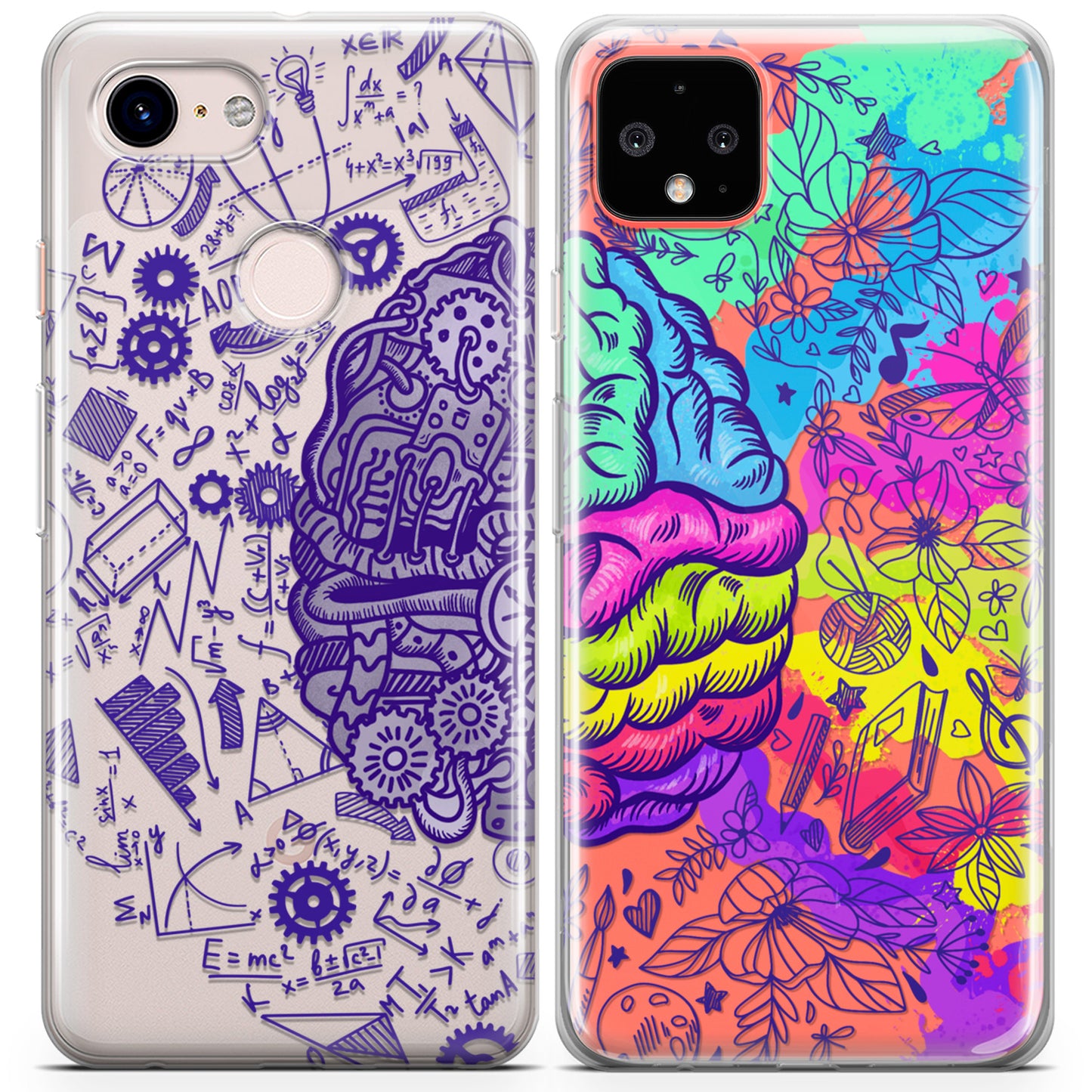 Cavka iPhone Couple Cases Brain Sides