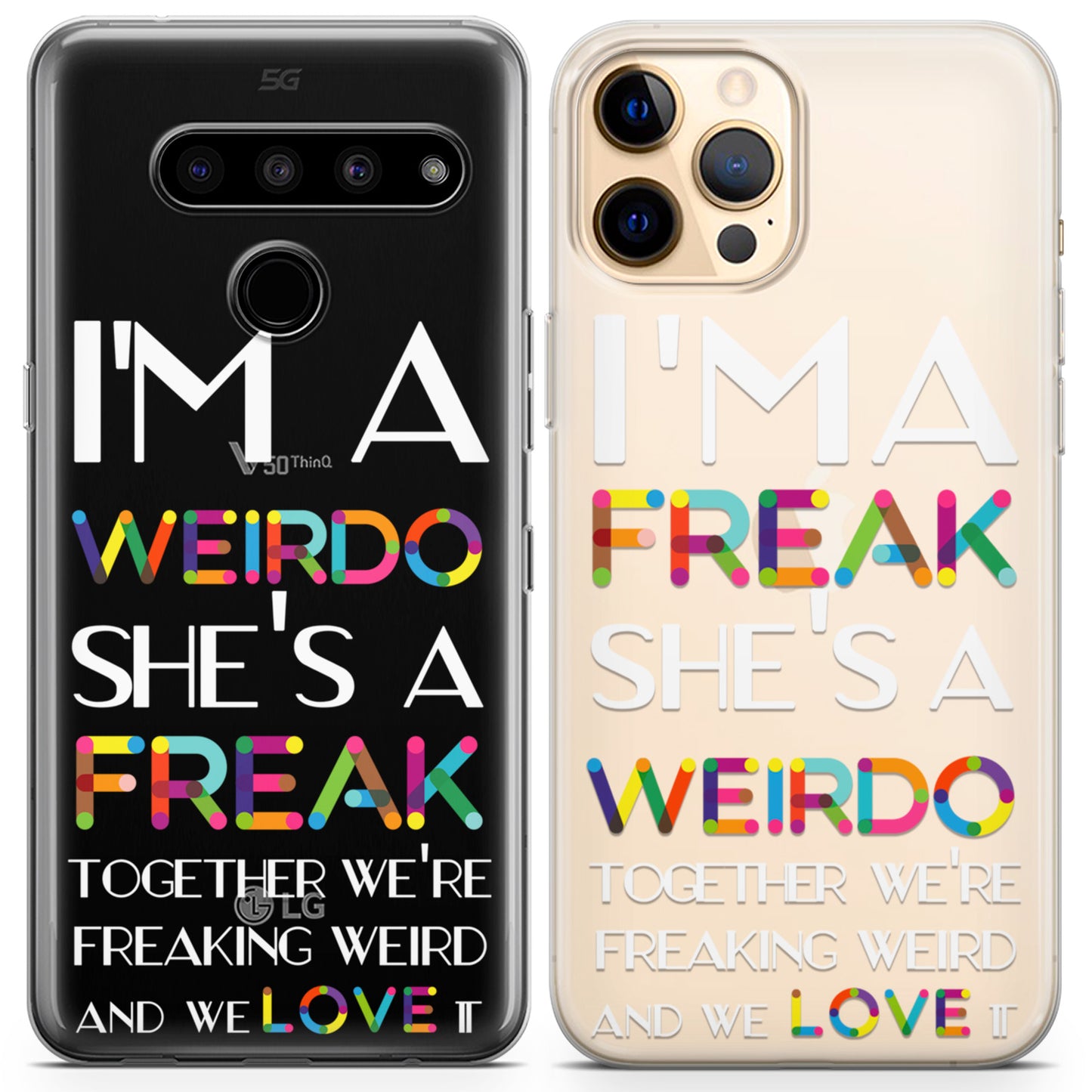 Cavka iPhone Couple Cases Weirdo Friends