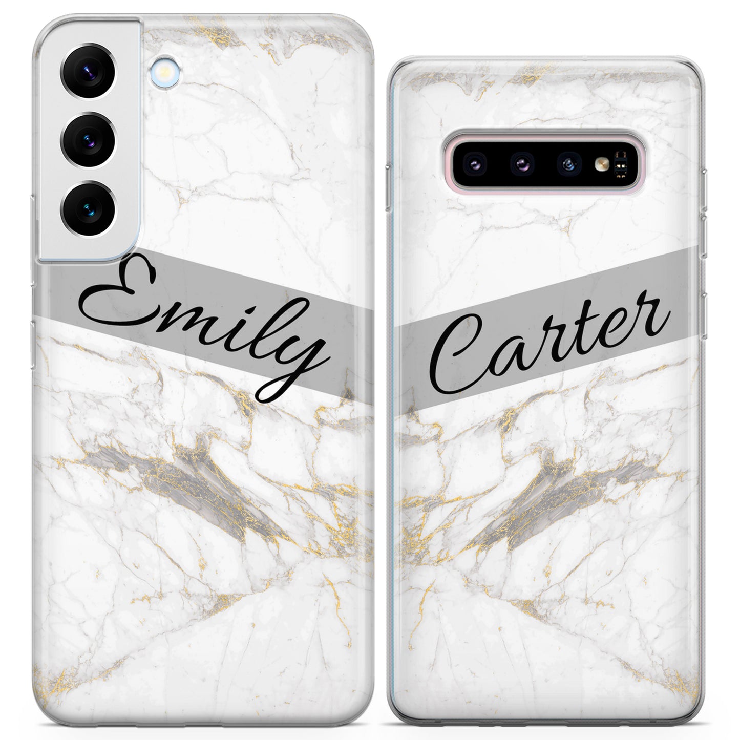 Cavka iPhone Couple Cases Marble Names