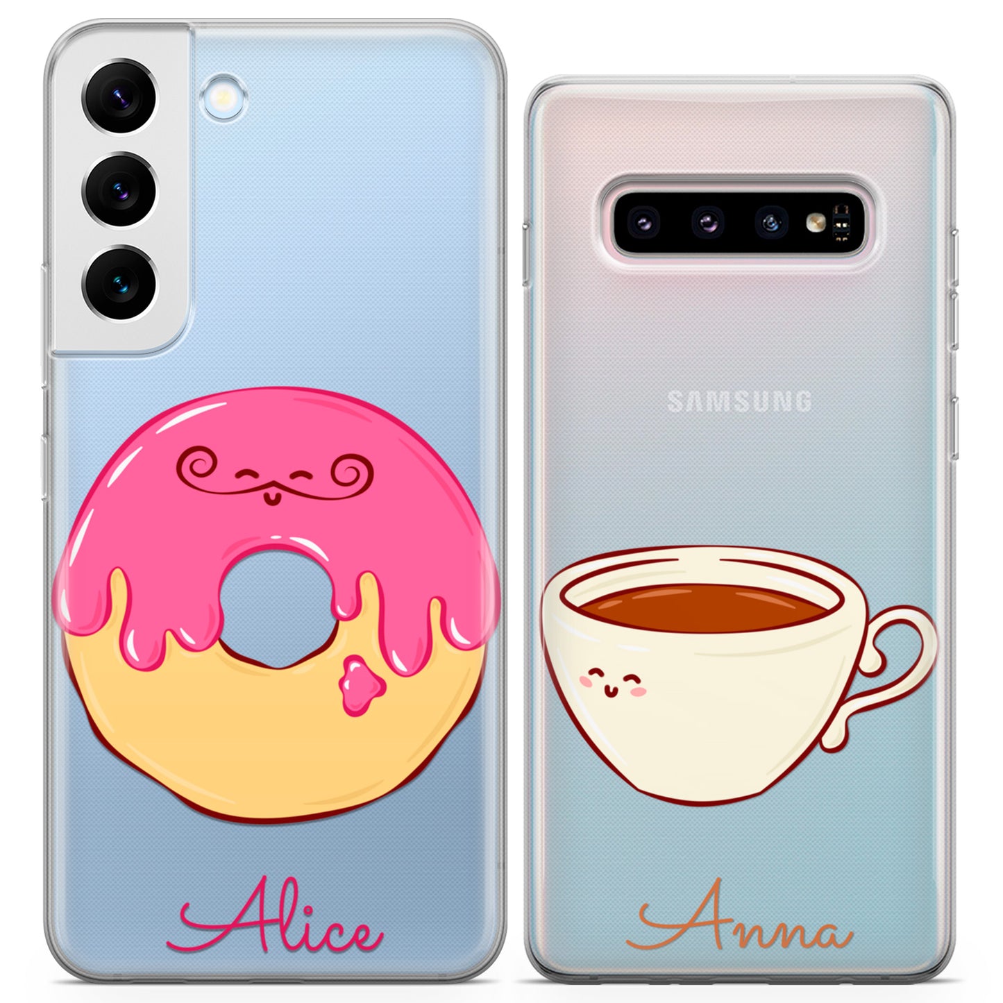 Cavka iPhone Couple Cases Donut and Coffee