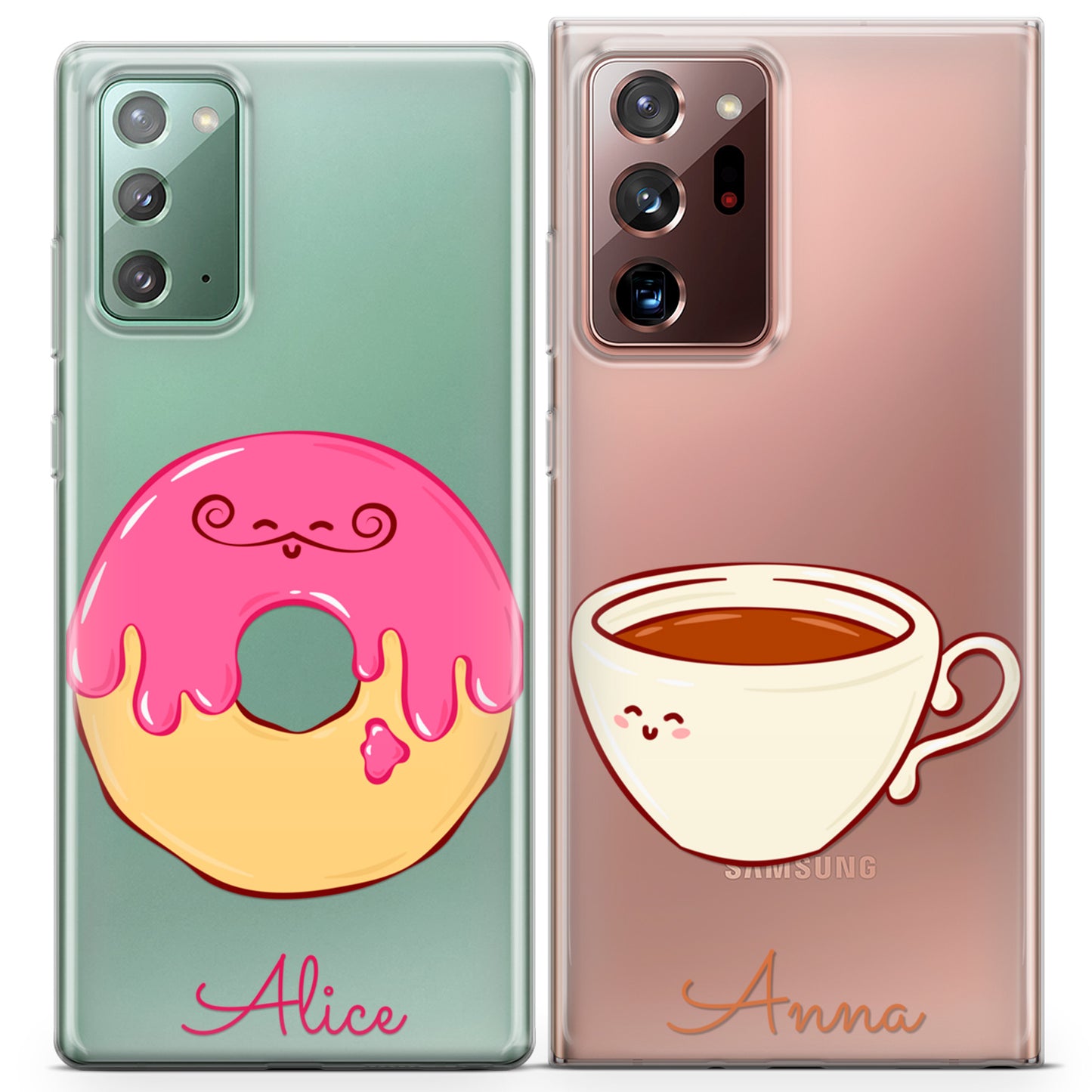 Cavka iPhone Couple Cases Donut and Coffee