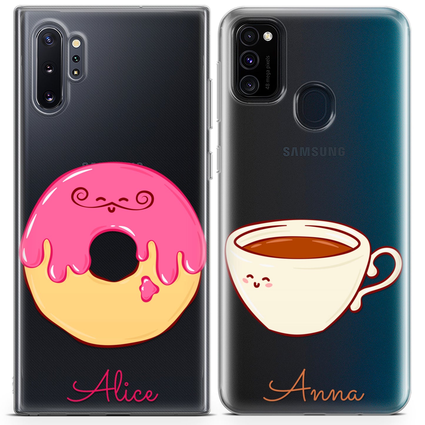 Cavka iPhone Couple Cases Donut and Coffee