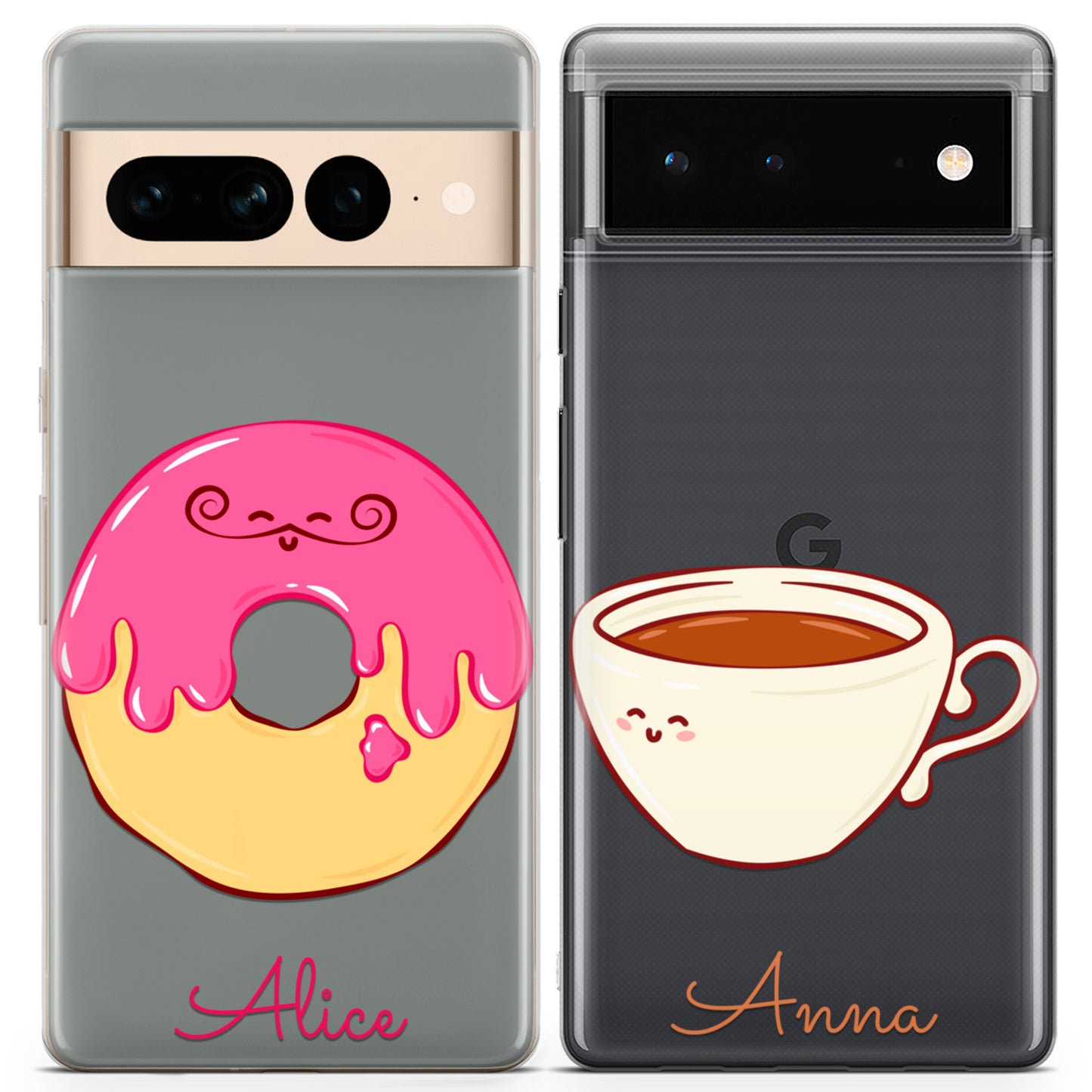 Cavka iPhone Couple Cases Donut and Coffee