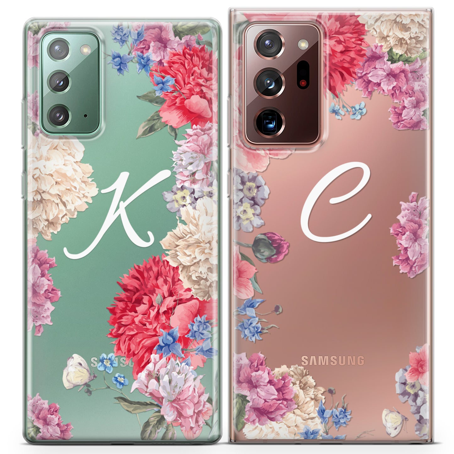 Cavka iPhone Couple Cases Pink Carnation Bloom