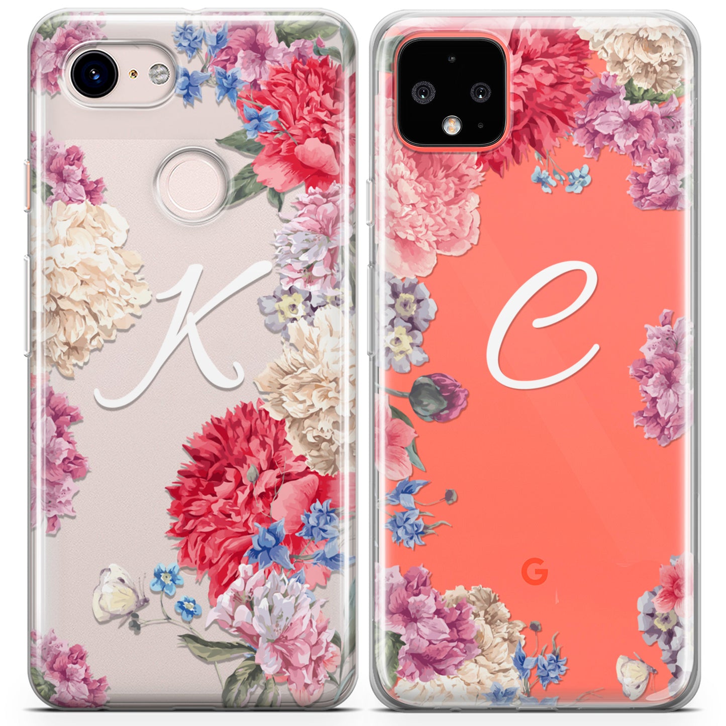 Cavka iPhone Couple Cases Pink Carnation Bloom