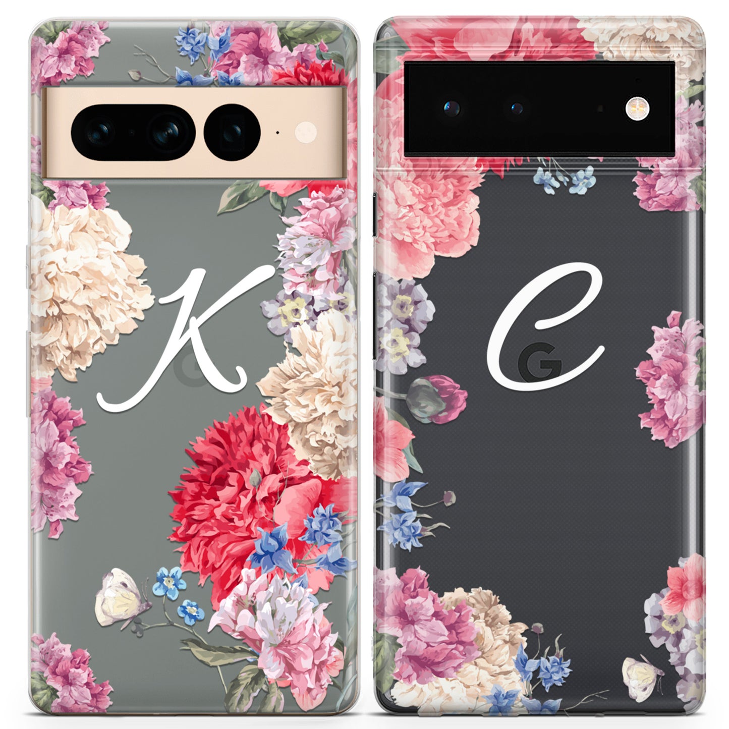 Cavka iPhone Couple Cases Pink Carnation Bloom