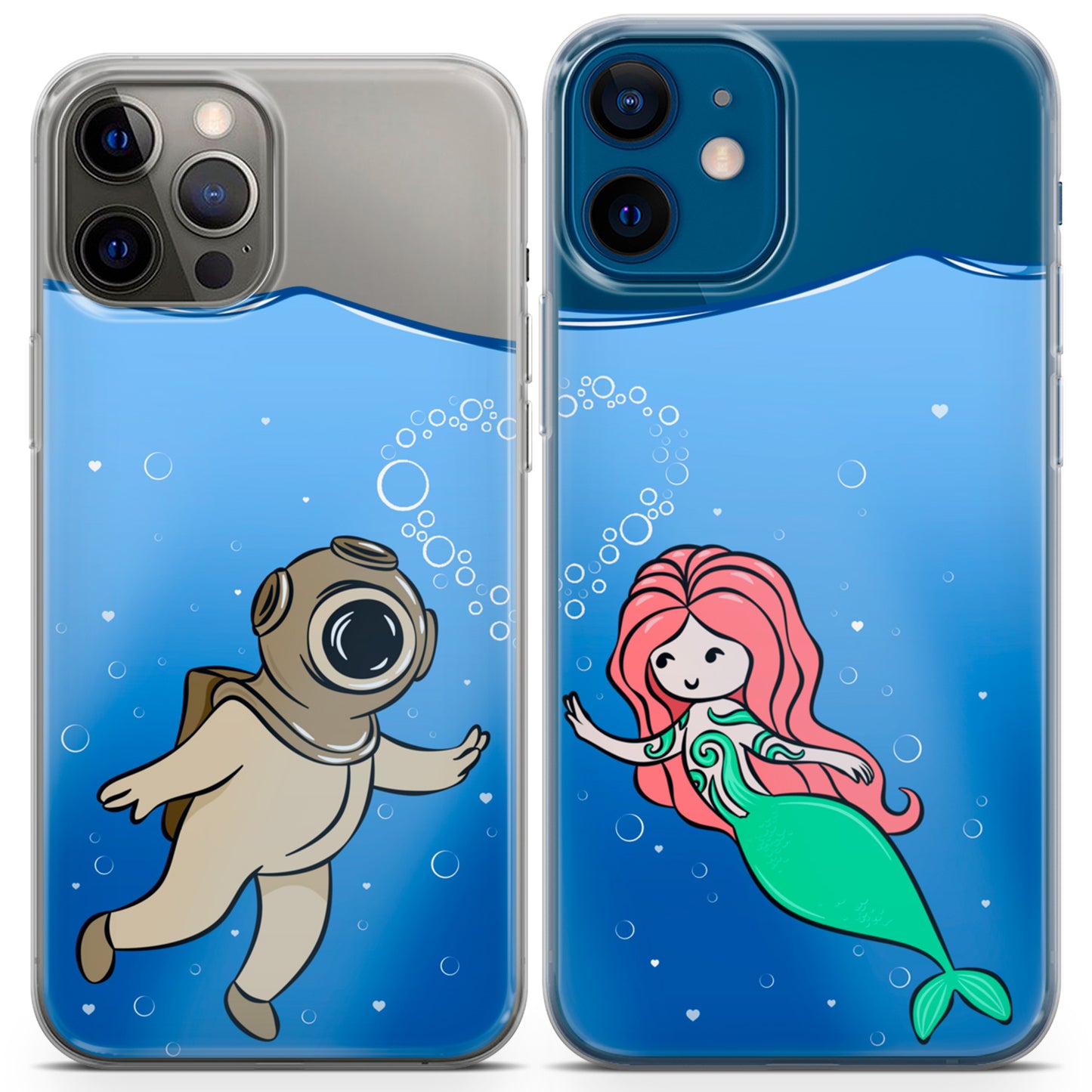 Cavka iPhone Couple Cases Mermaid and Diver