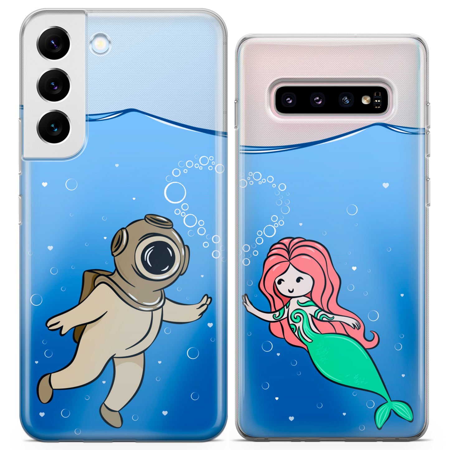 Cavka iPhone Couple Cases Mermaid and Diver