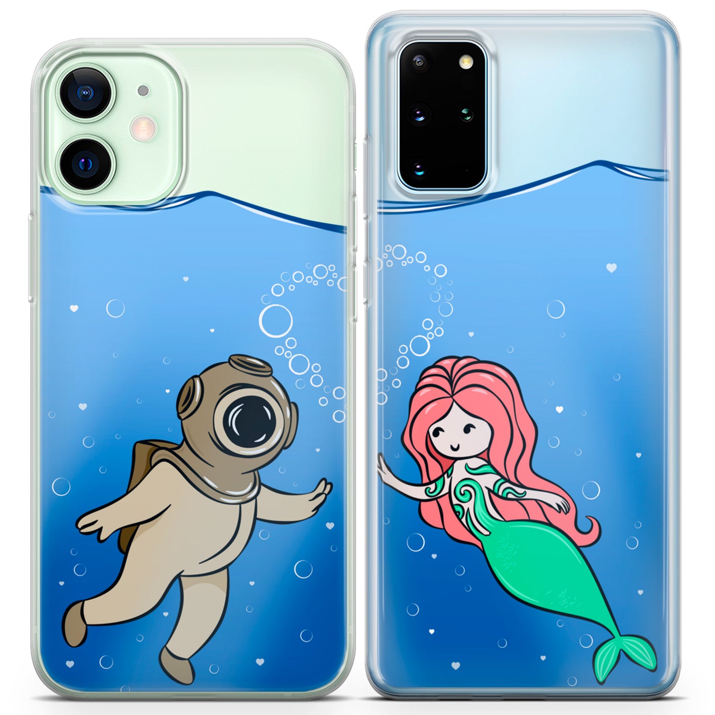 Cavka iPhone Couple Cases Mermaid and Diver