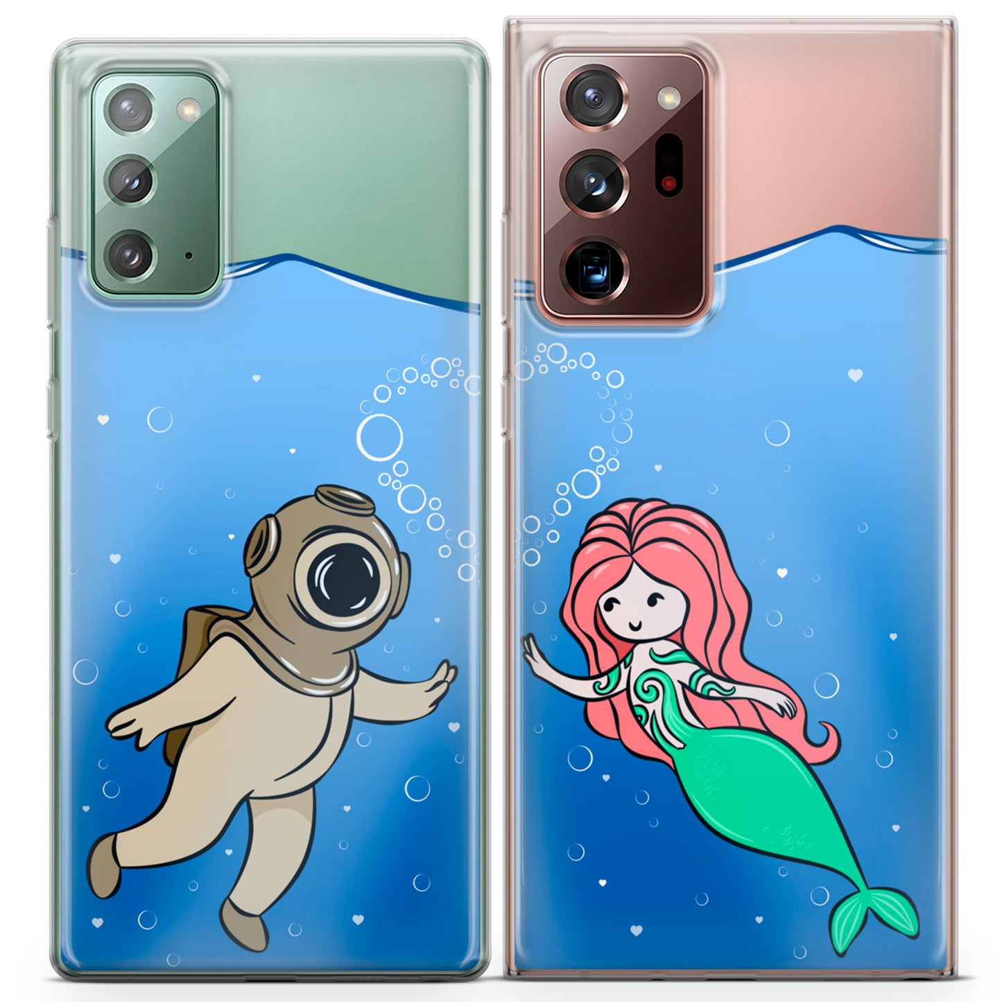 Cavka iPhone Couple Cases Mermaid and Diver