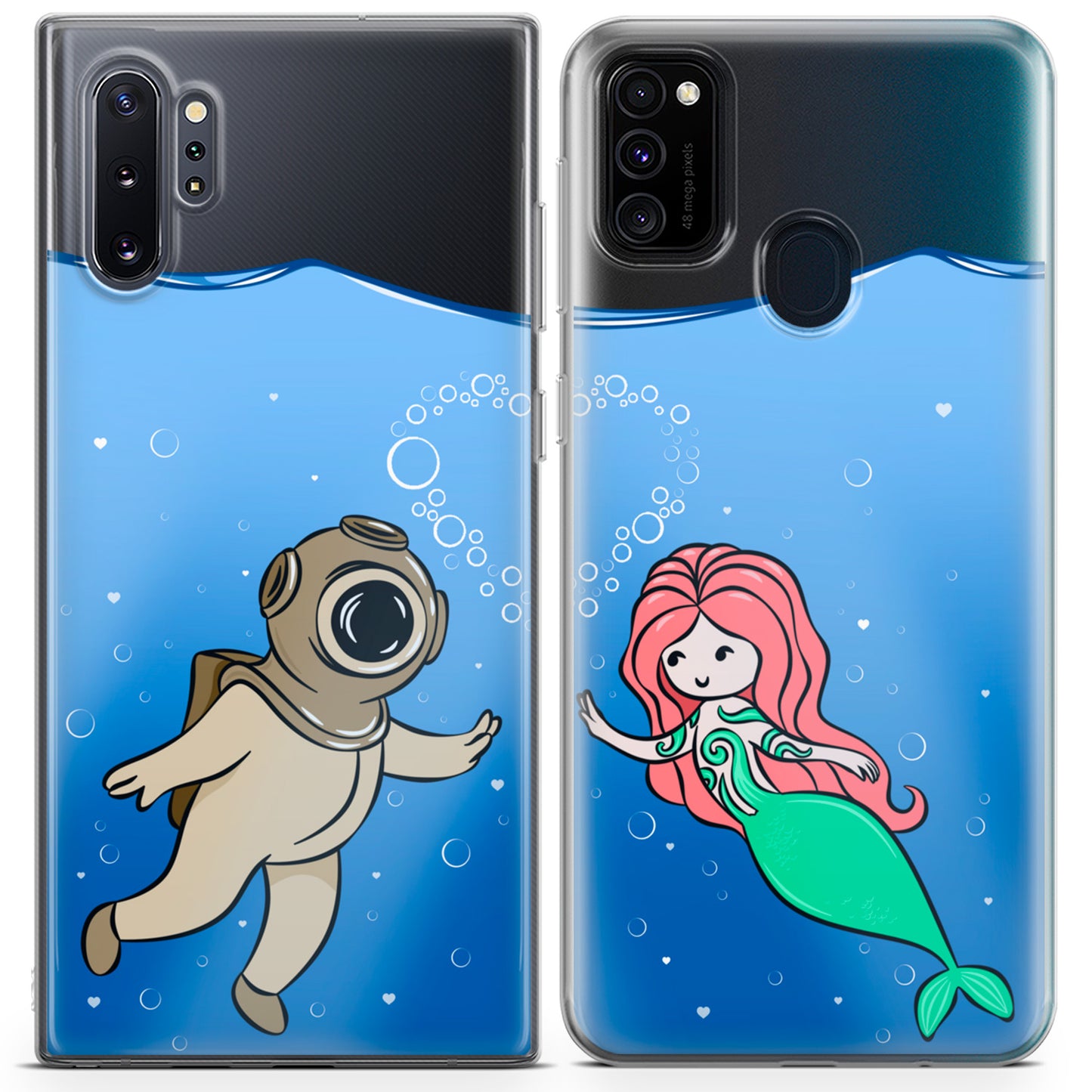 Cavka iPhone Couple Cases Mermaid and Diver