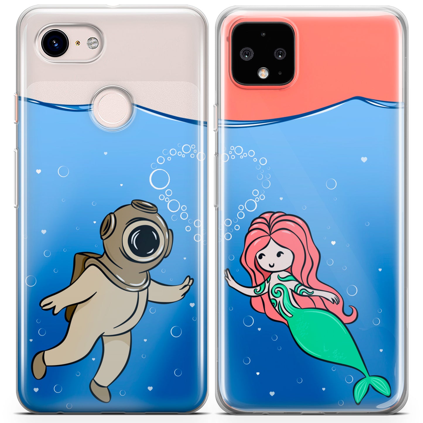 Cavka iPhone Couple Cases Mermaid and Diver