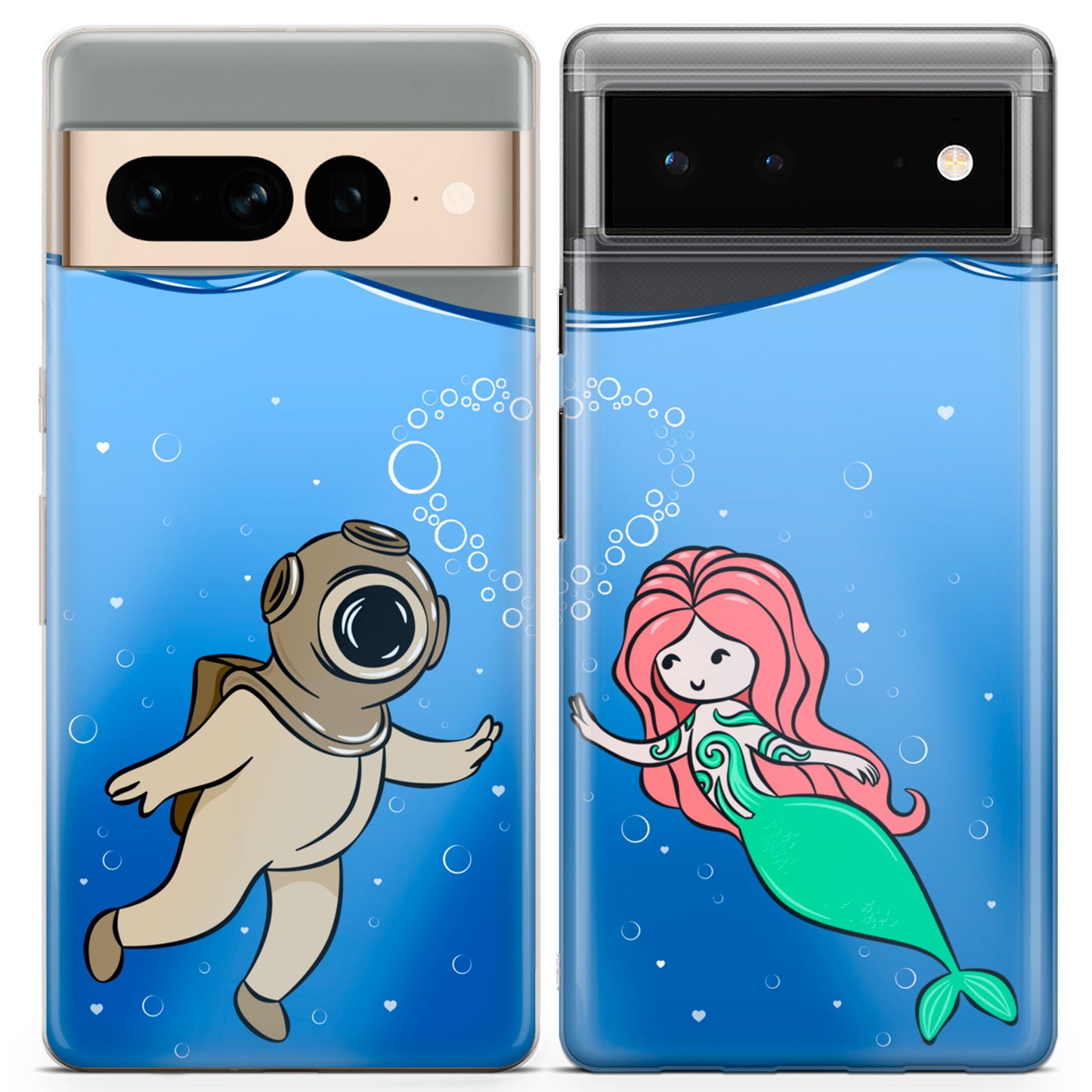 Cavka iPhone Couple Cases Mermaid and Diver