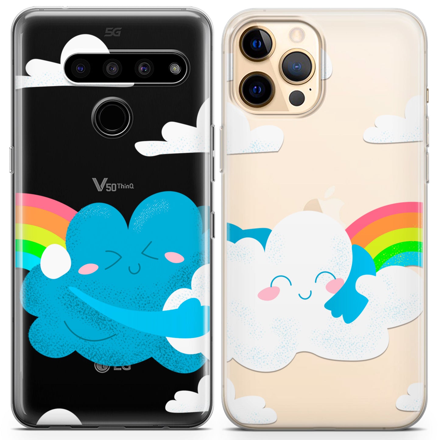 Cavka iPhone Couple Cases Rainbow Hug