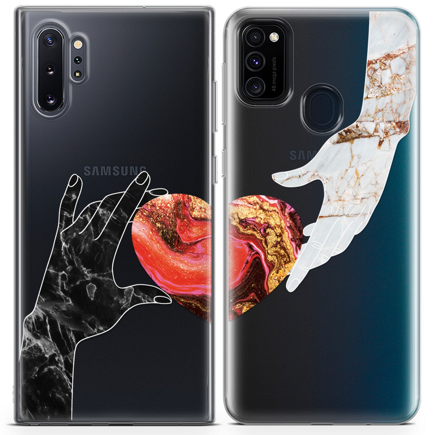 Cavka iPhone Couple Cases Marble Love