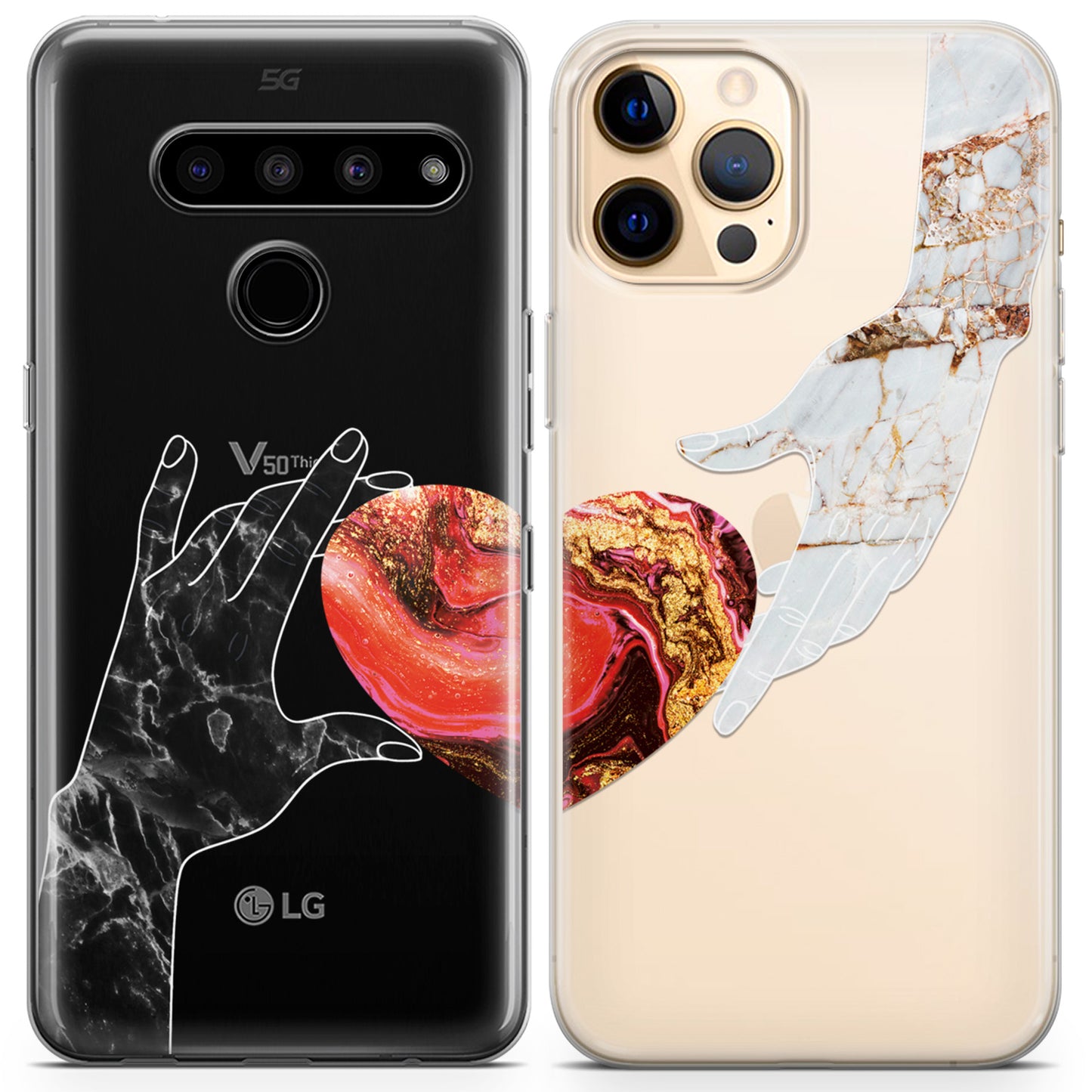 Cavka iPhone Couple Cases Marble Love