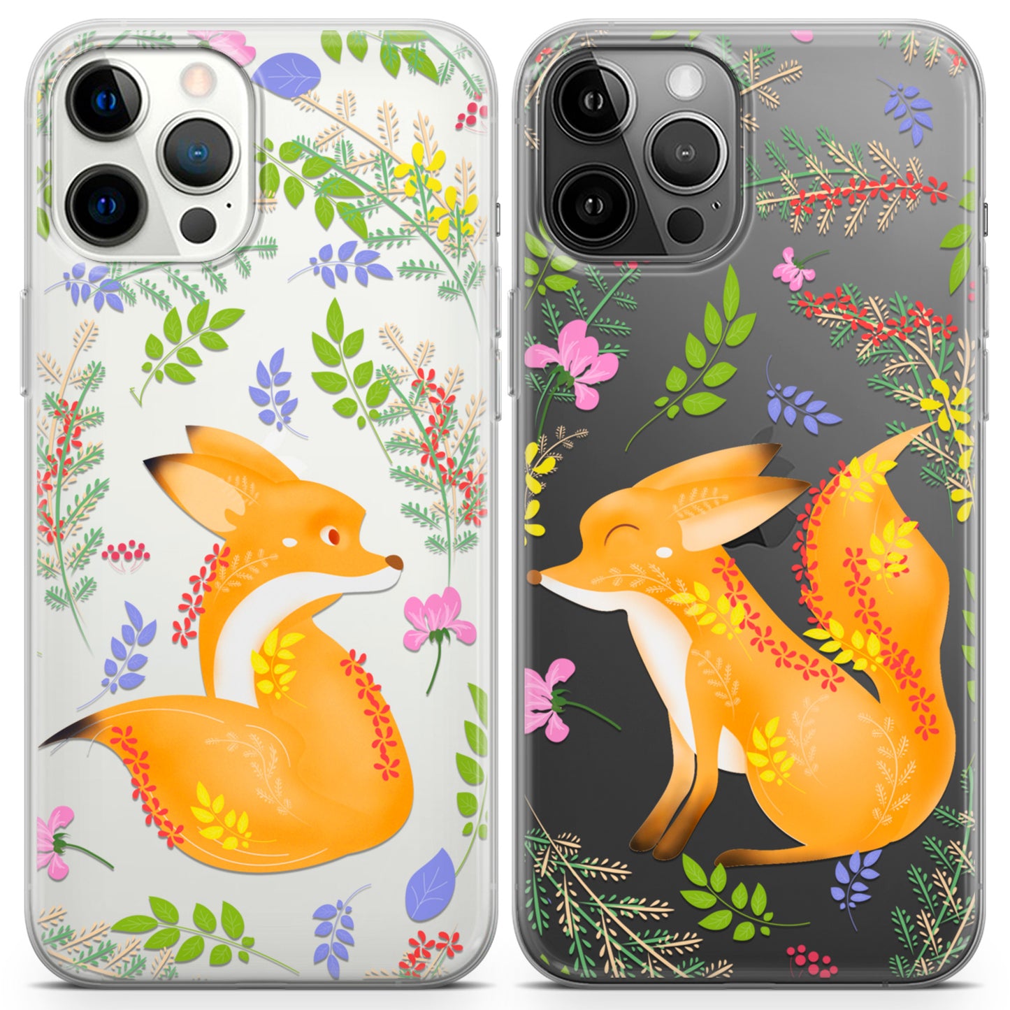 Cavka iPhone Couple Cases Woodland Foxes