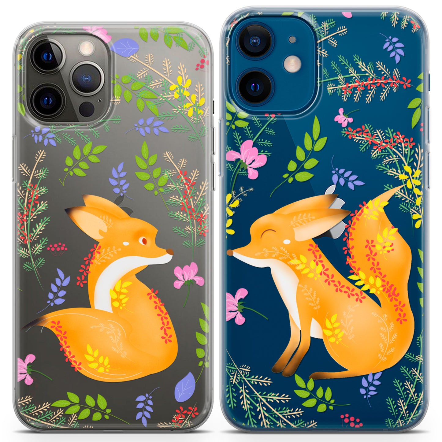 Cavka iPhone Couple Cases Woodland Foxes