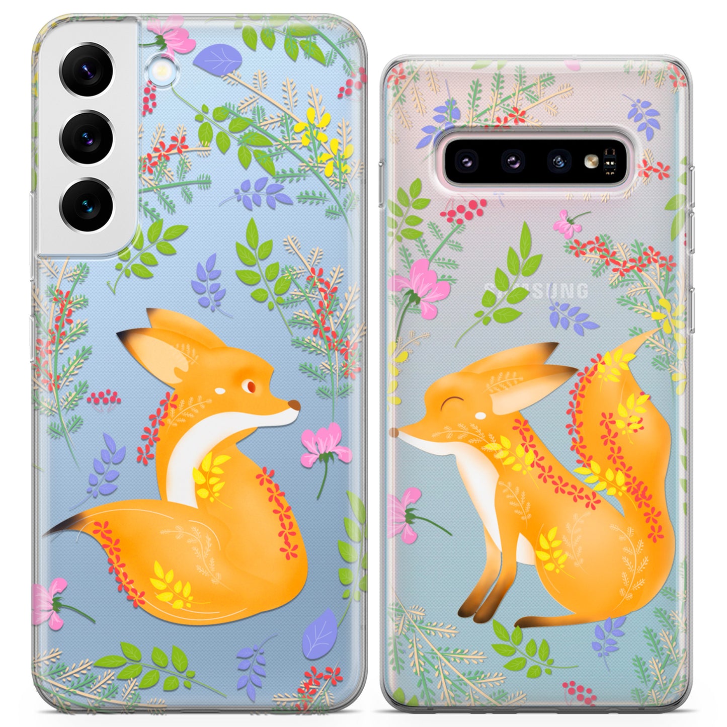 Cavka iPhone Couple Cases Woodland Foxes