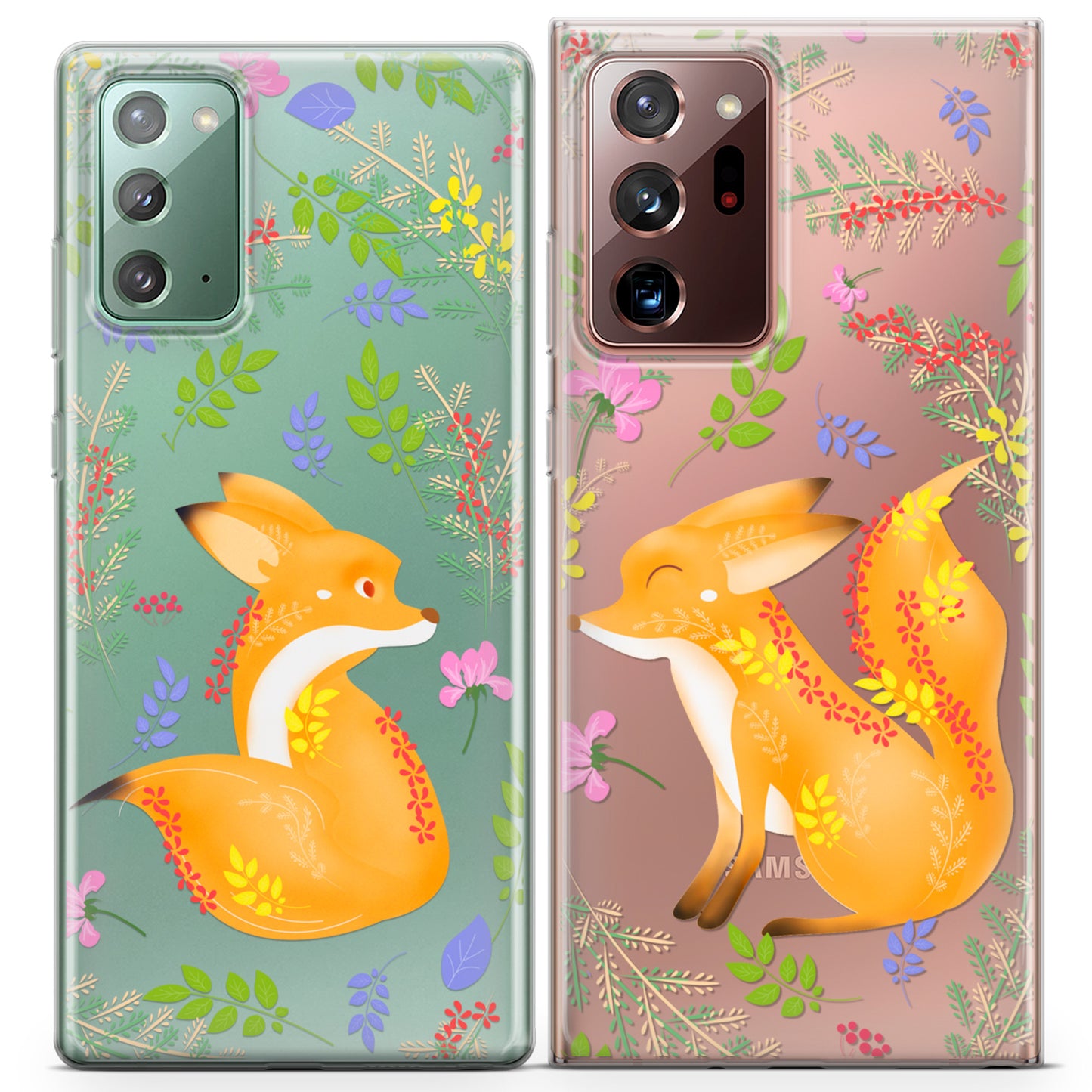 Cavka iPhone Couple Cases Woodland Foxes