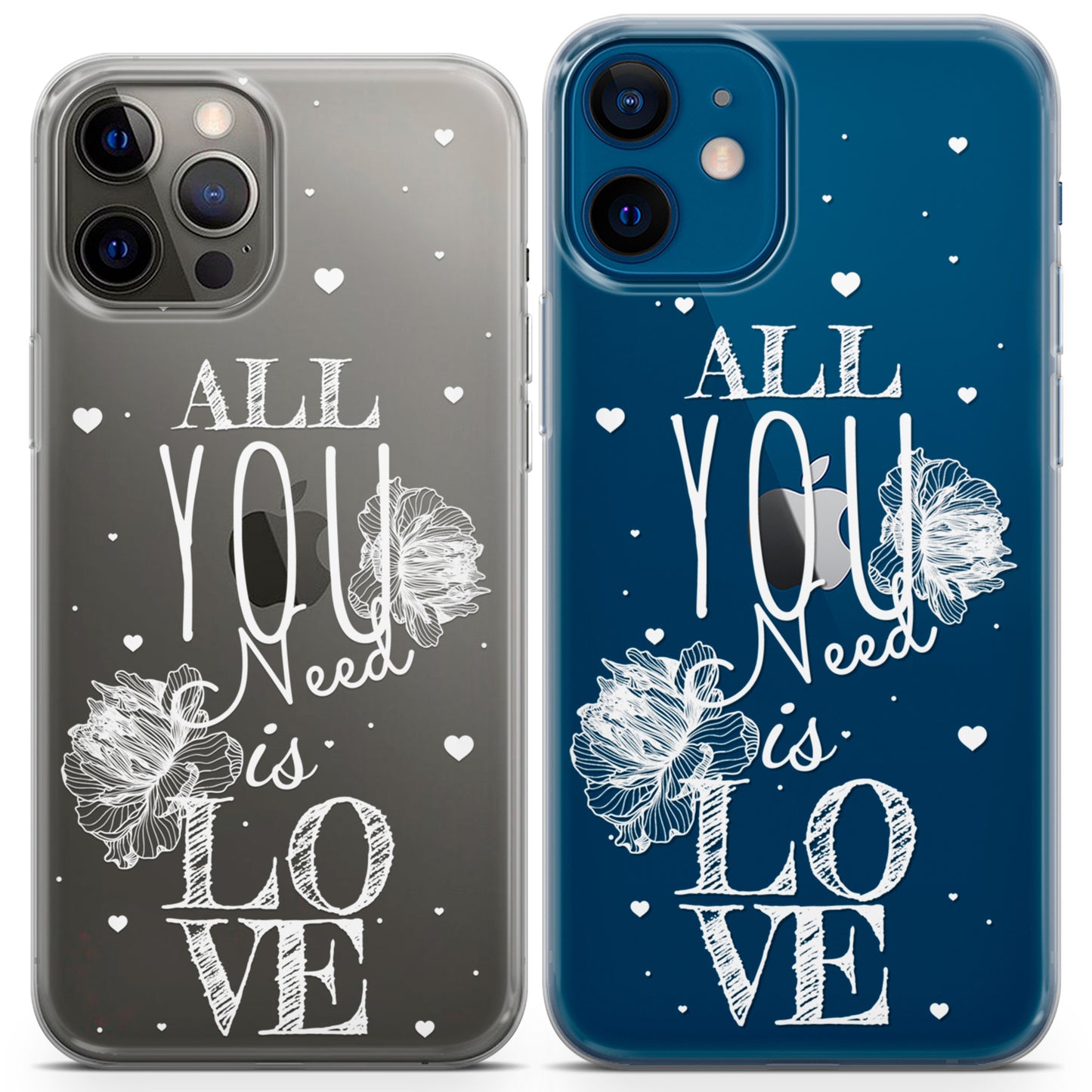 Cavka iPhone Couple Cases All You Need is Love Sketch