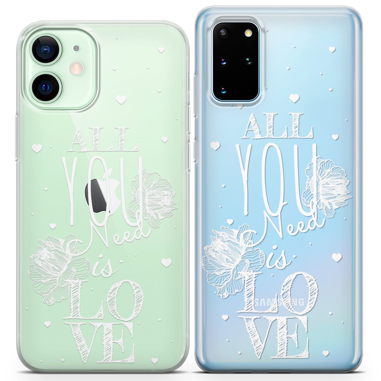 Cavka iPhone Couple Cases All You Need is Love Sketch