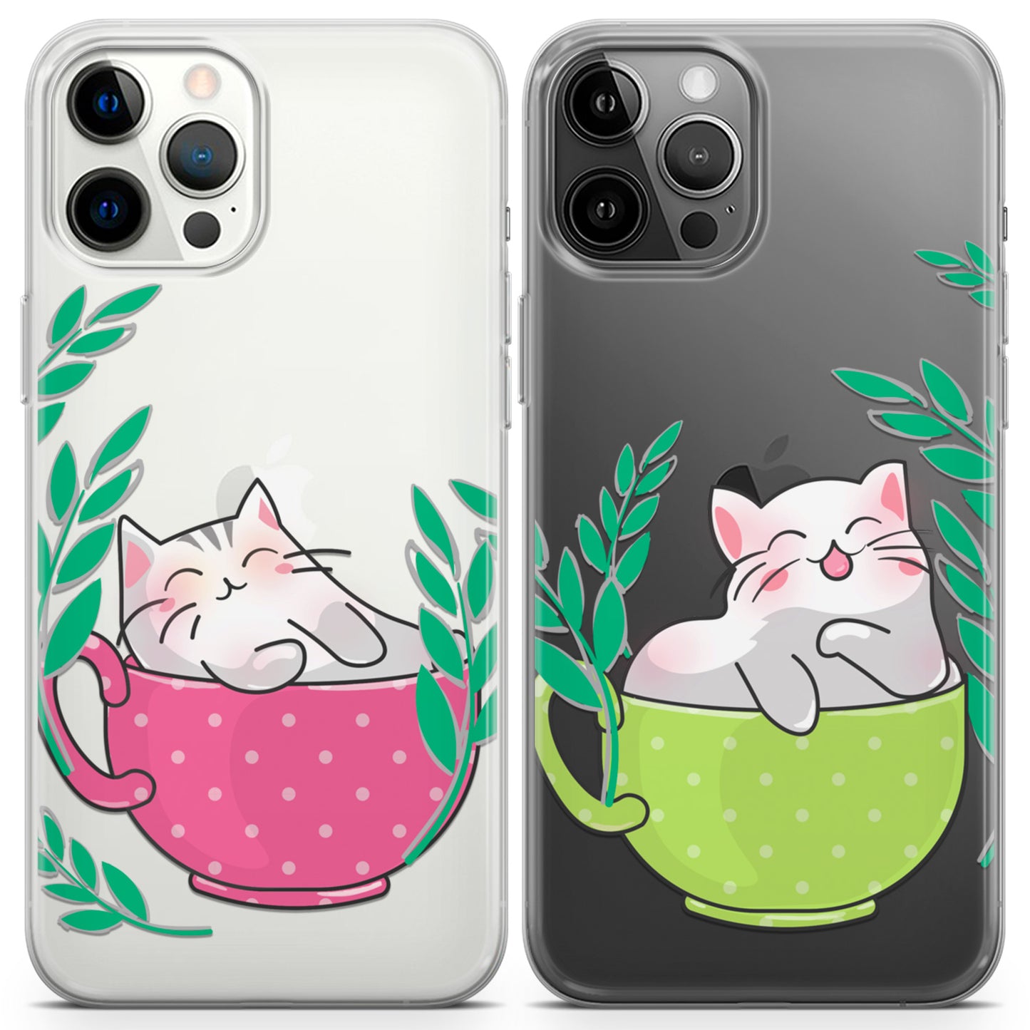 Cavka iPhone Couple Cases Cute Cats