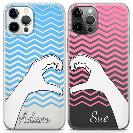 Cavka iPhone Couple Cases Heart Halves Hands