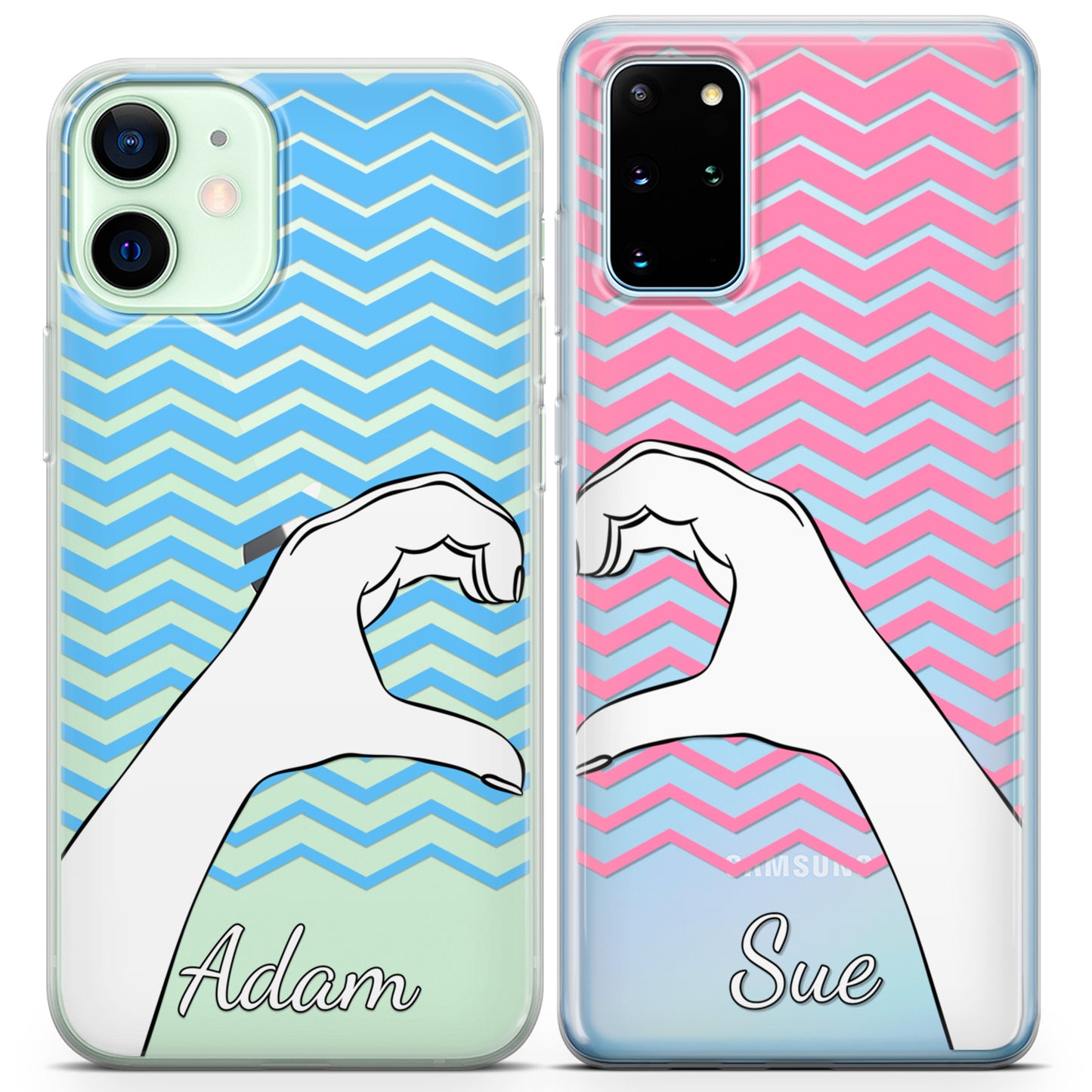 Cavka iPhone Couple Cases Heart Halves Hands