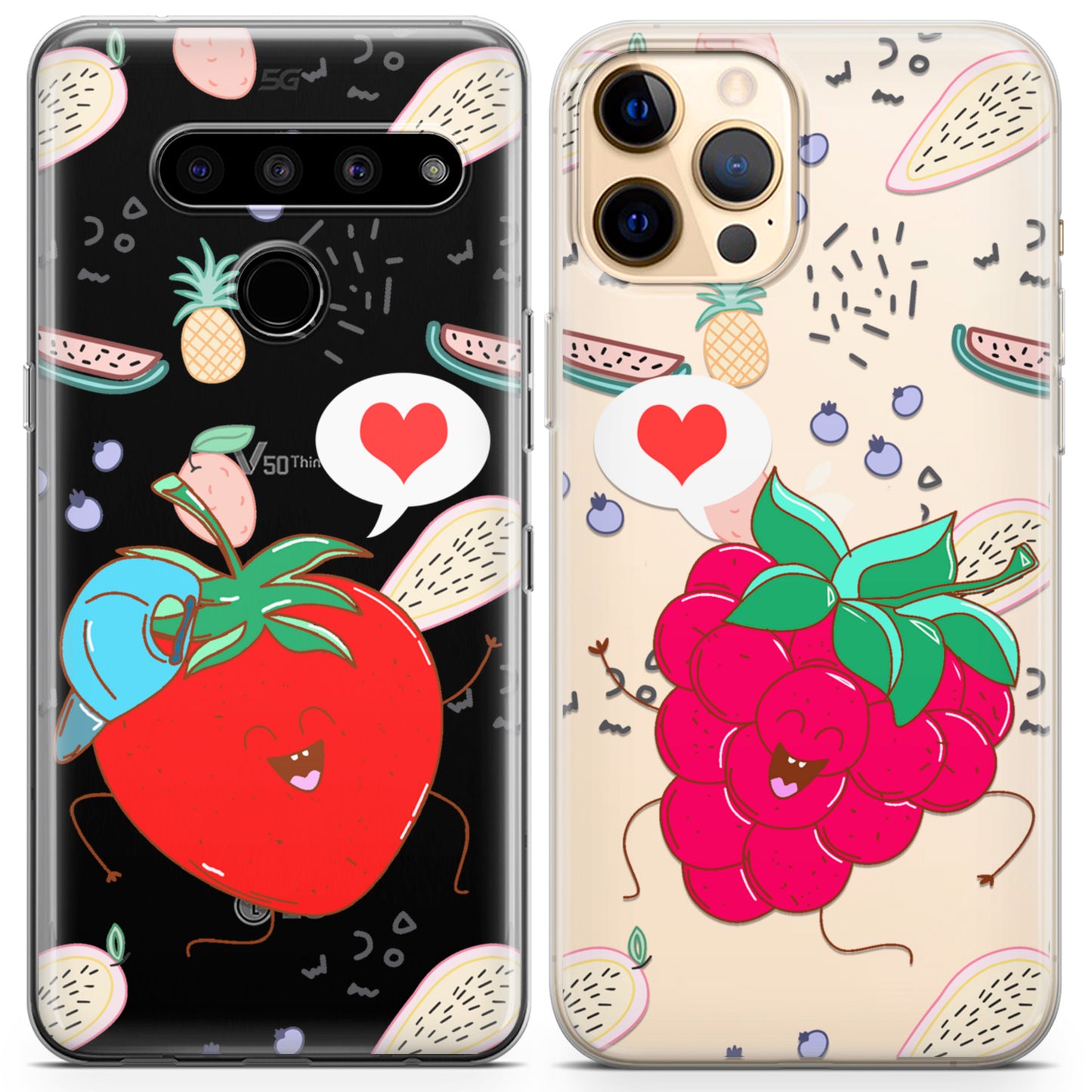 Cavka iPhone Couple Cases Sweet Berries