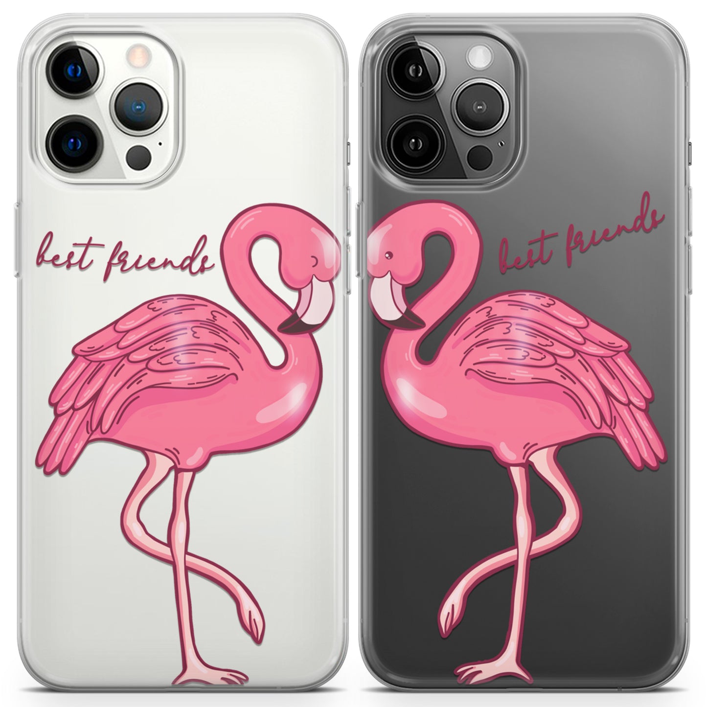 Cavka iPhone Couple Cases Flamingo Birds