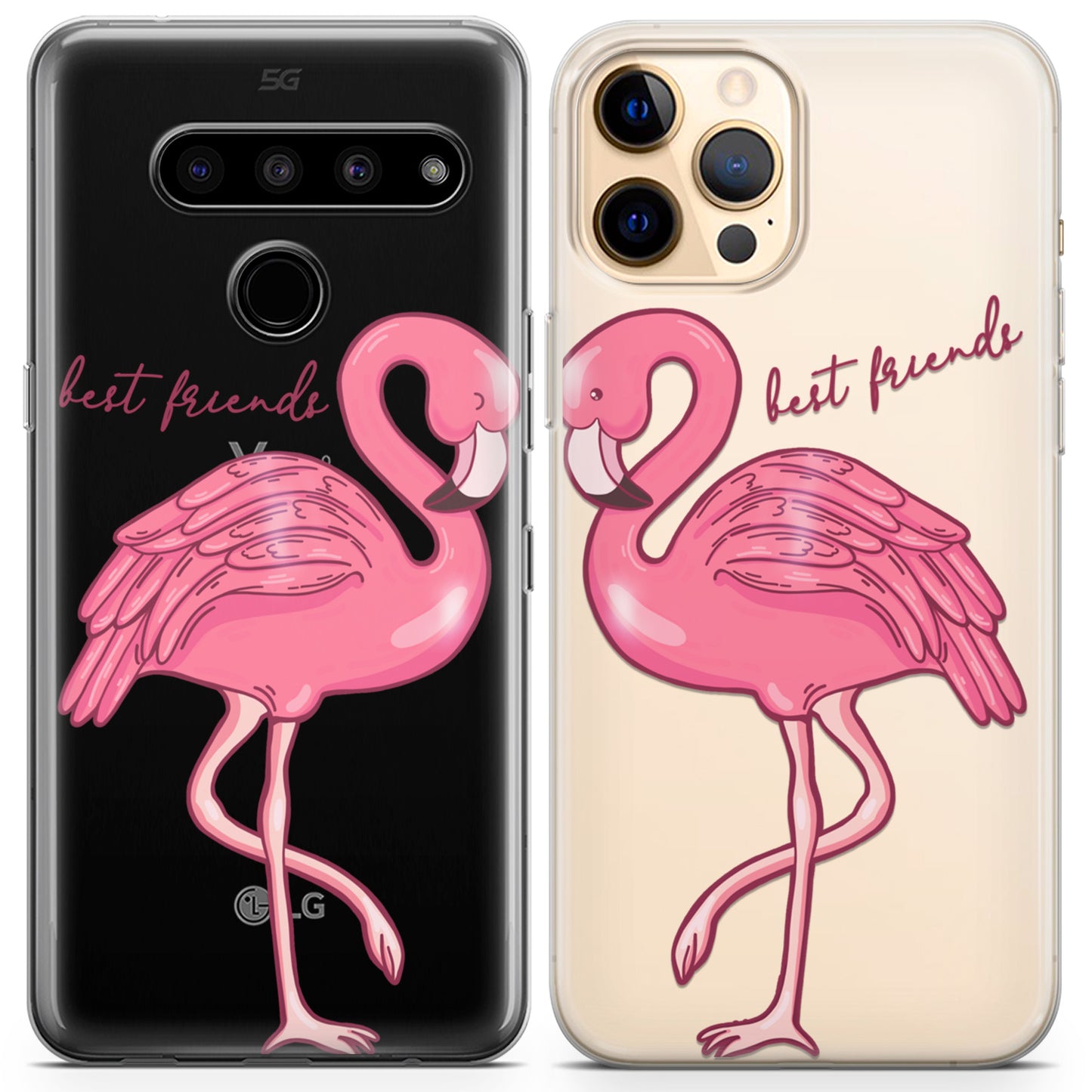 Cavka iPhone Couple Cases Flamingo Birds