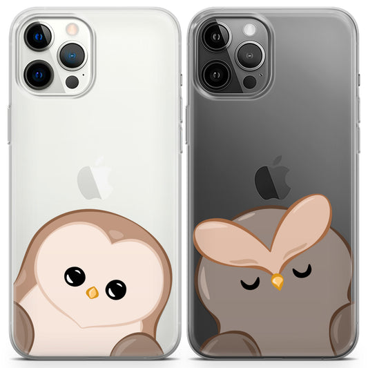 Cavka iPhone Couple Cases Forest Owls