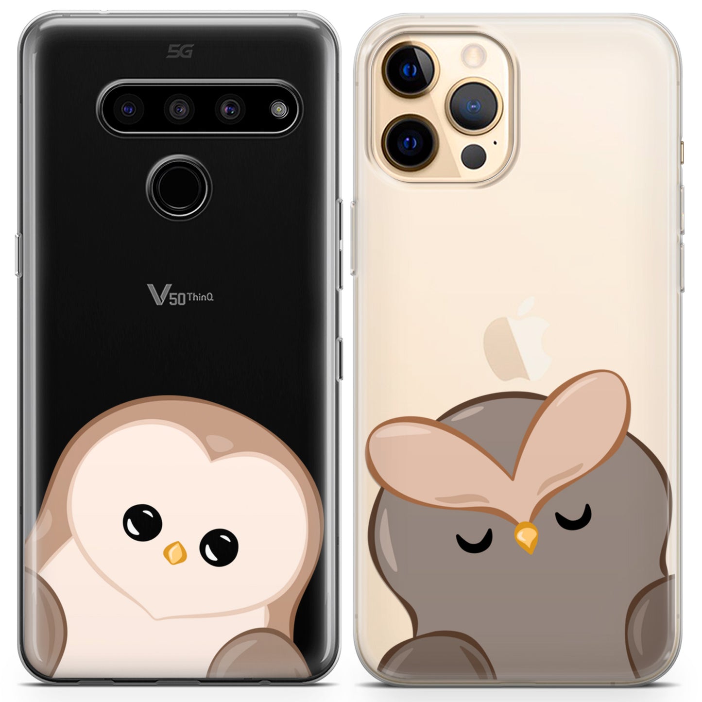 Cavka iPhone Couple Cases Forest Owls