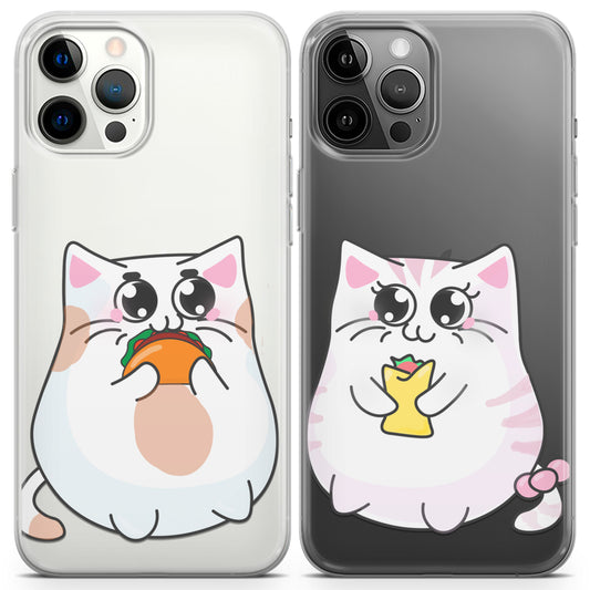 Cavka iPhone Couple Cases Chubby Cats