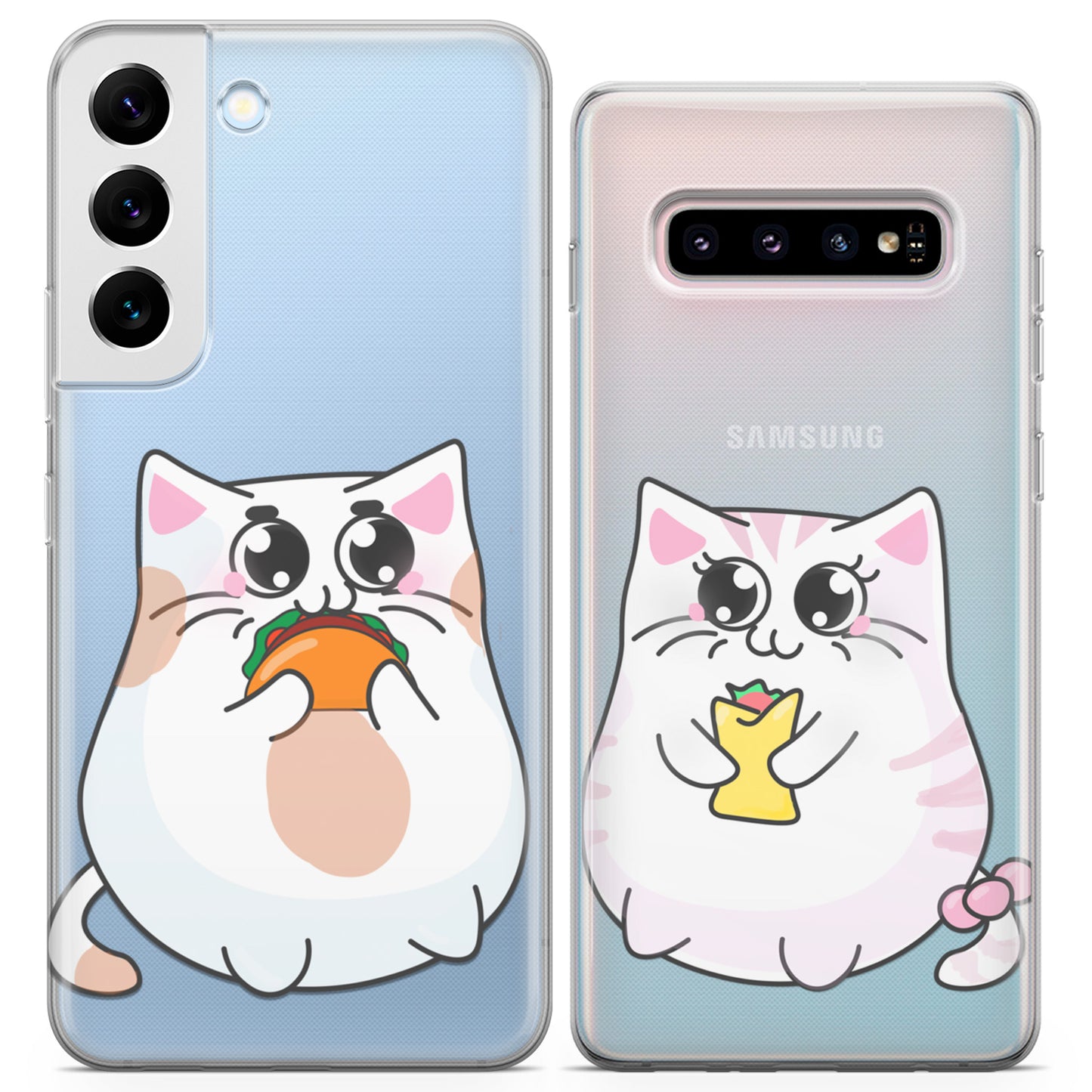 Cavka iPhone Couple Cases Chubby Cats