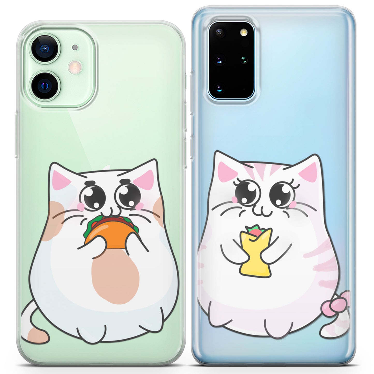 Cavka iPhone Couple Cases Chubby Cats