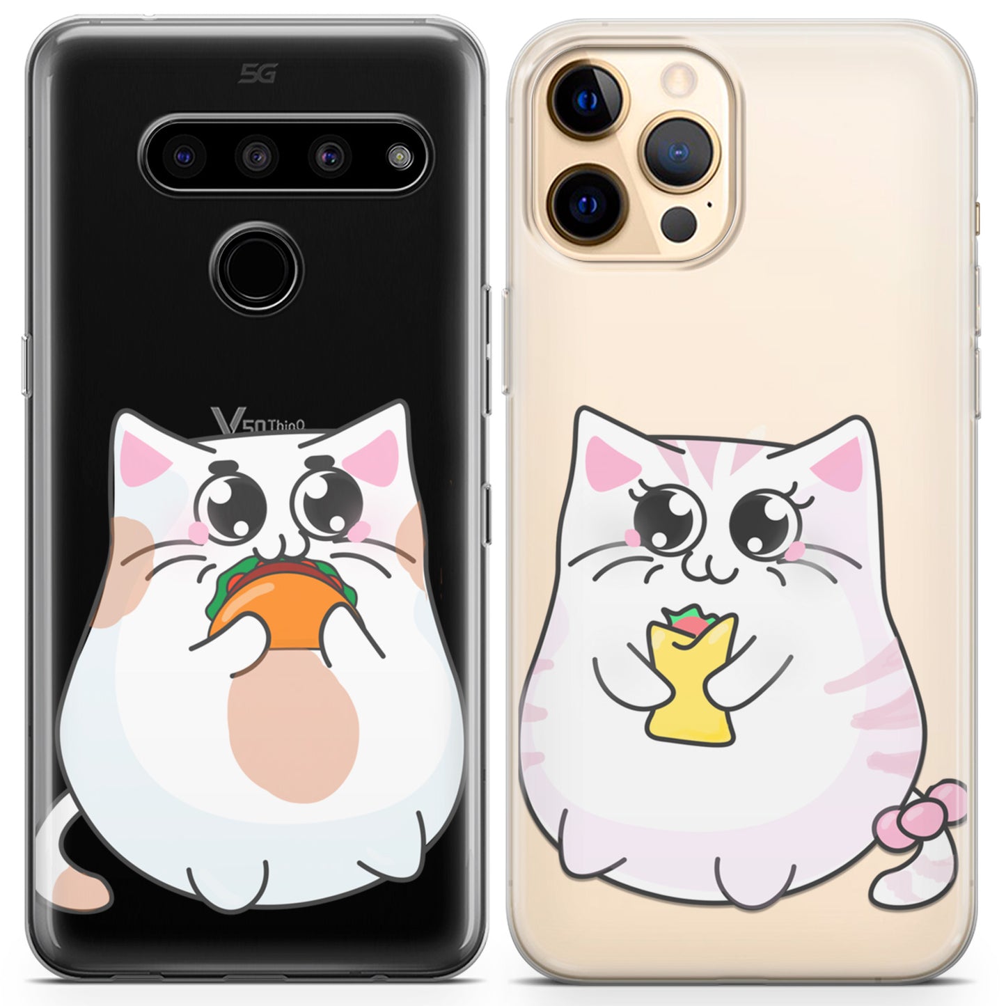 Cavka iPhone Couple Cases Chubby Cats